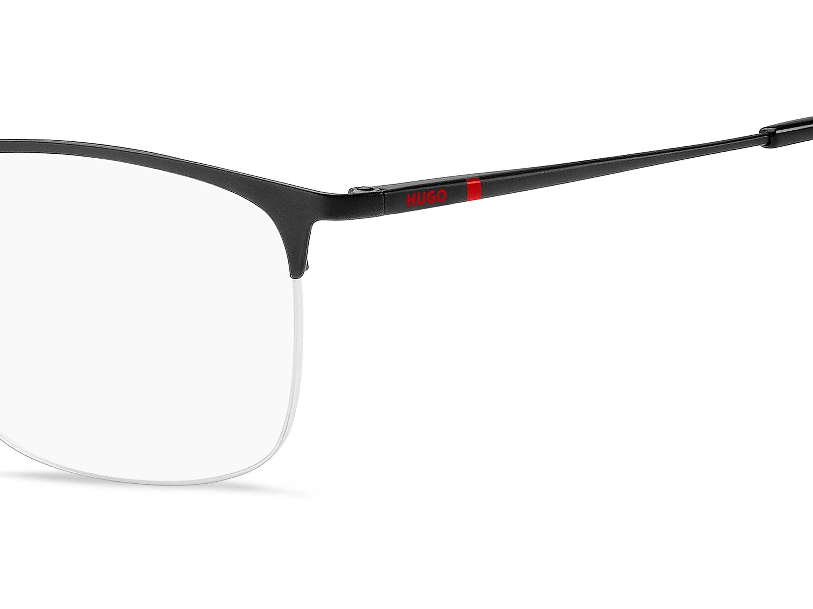 Hugo Boss HG 1291 OIT Montature da vista Acciaio Nero/Rosso Squadrata - immagine 3