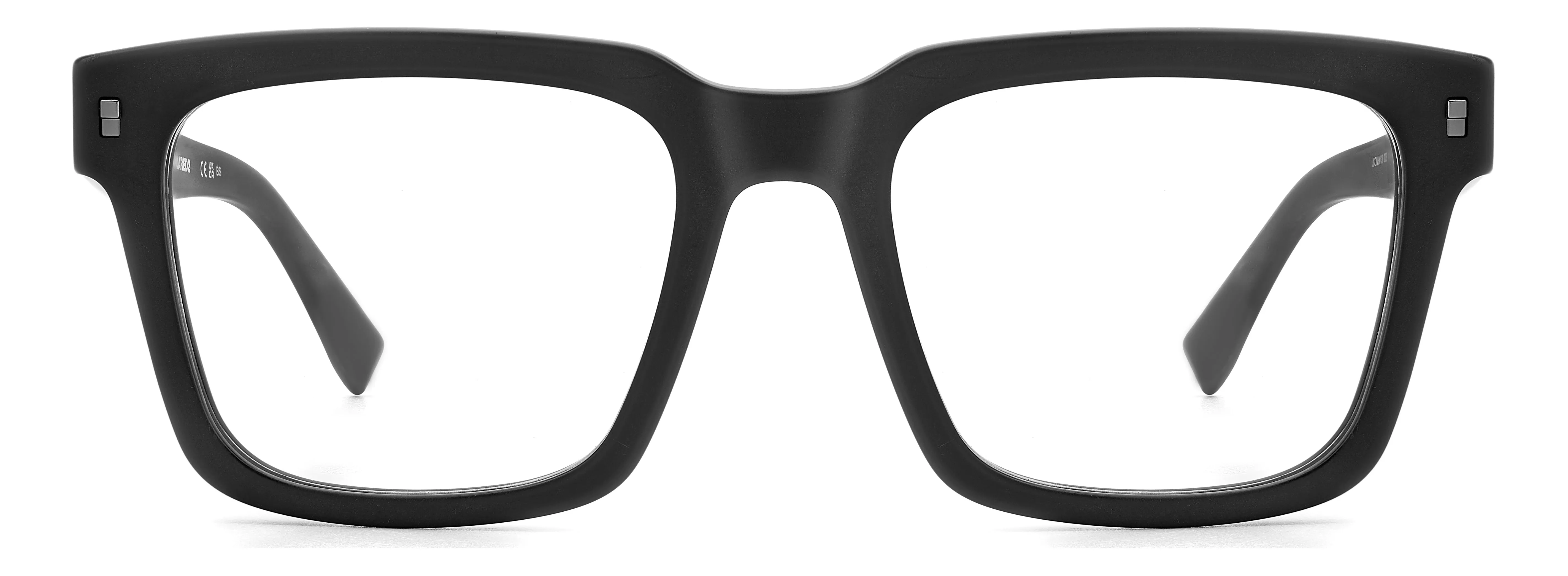 Dsquared2 ICON 0013 003 Montature da vista Acetato Nero-opaco Squadrata - immagine 2