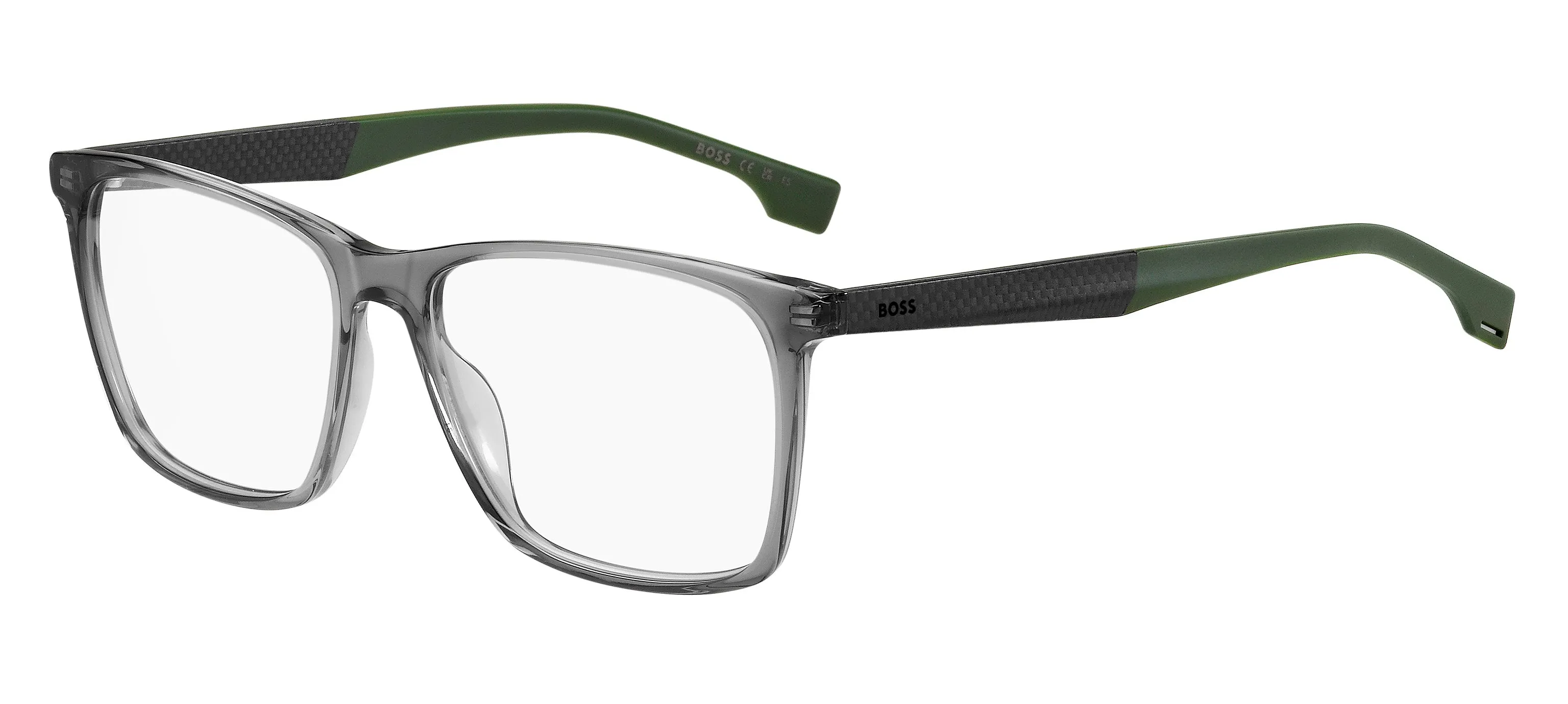 Hugo Boss BOSS 1582 3U5 Montature da vista Acetato Grigio verde Squadrata - immagine 1