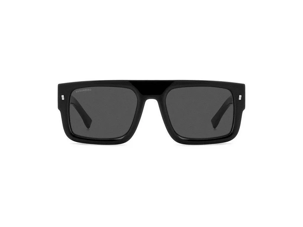 Dsquared2 ICON 0008/S 807/IR Occhiali da sole Plastica Nero Grigio Geometrica - immagine 2