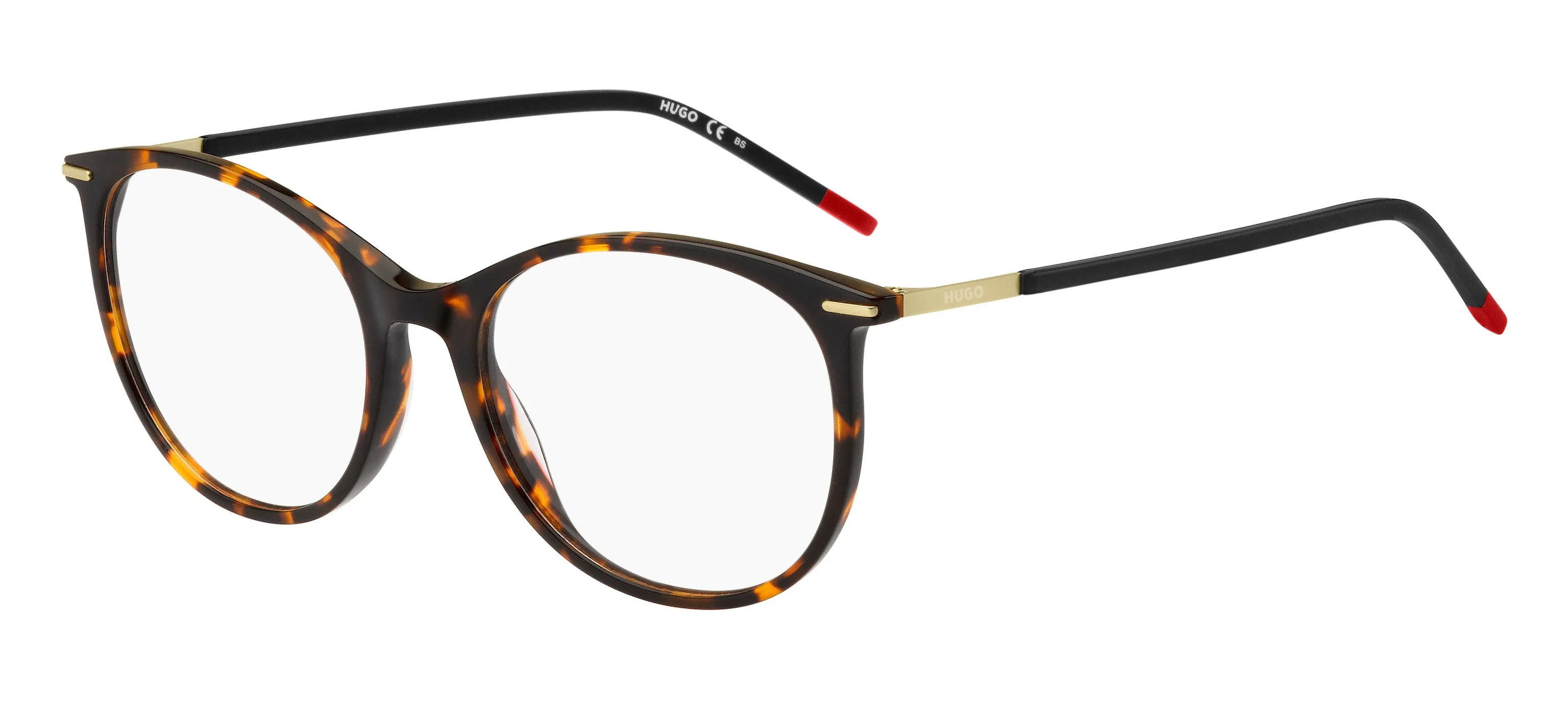 Hugo Boss HG 1238 0UC Montature da vista Acetato Havana/Rosso Cat Eye - immagine 1