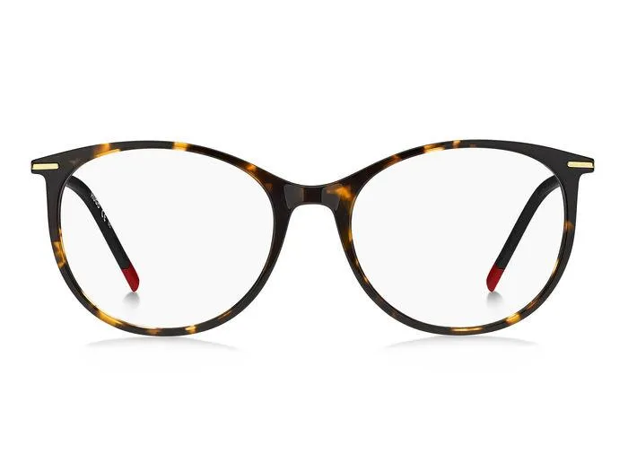 Hugo Boss HG 1238 0UC Montature da vista Acetato Havana/Rosso Cat Eye - immagine 2