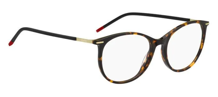 Hugo Boss HG 1238 0UC Montature da vista Acetato Havana/Rosso Cat Eye - immagine 4