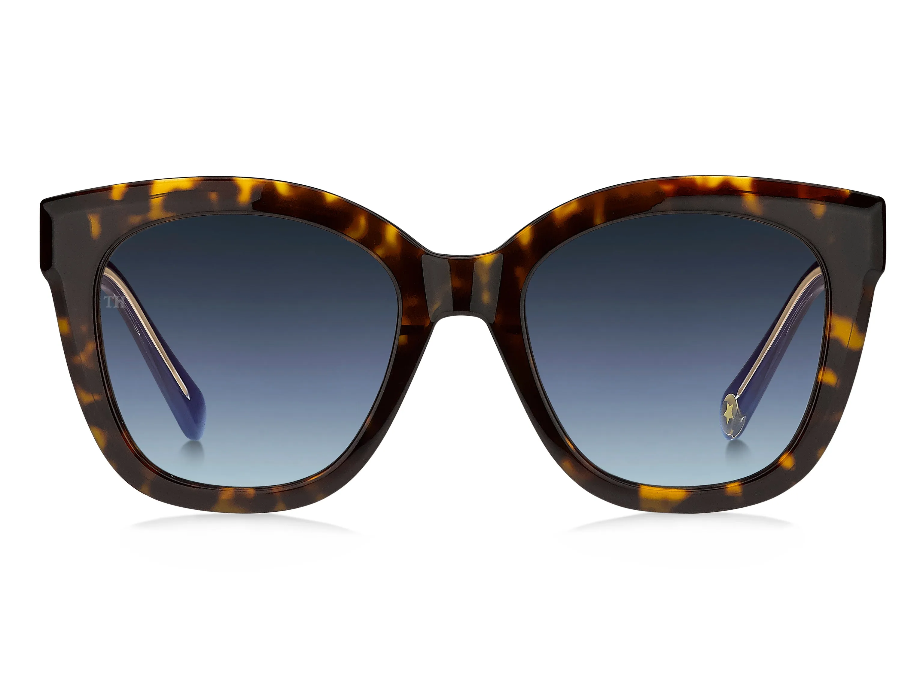 Tommy Hilfiger TH 1884/S 086/GB Occhiali da sole Acetato Havana Blu Cat Eye Sfumato - immagine 2