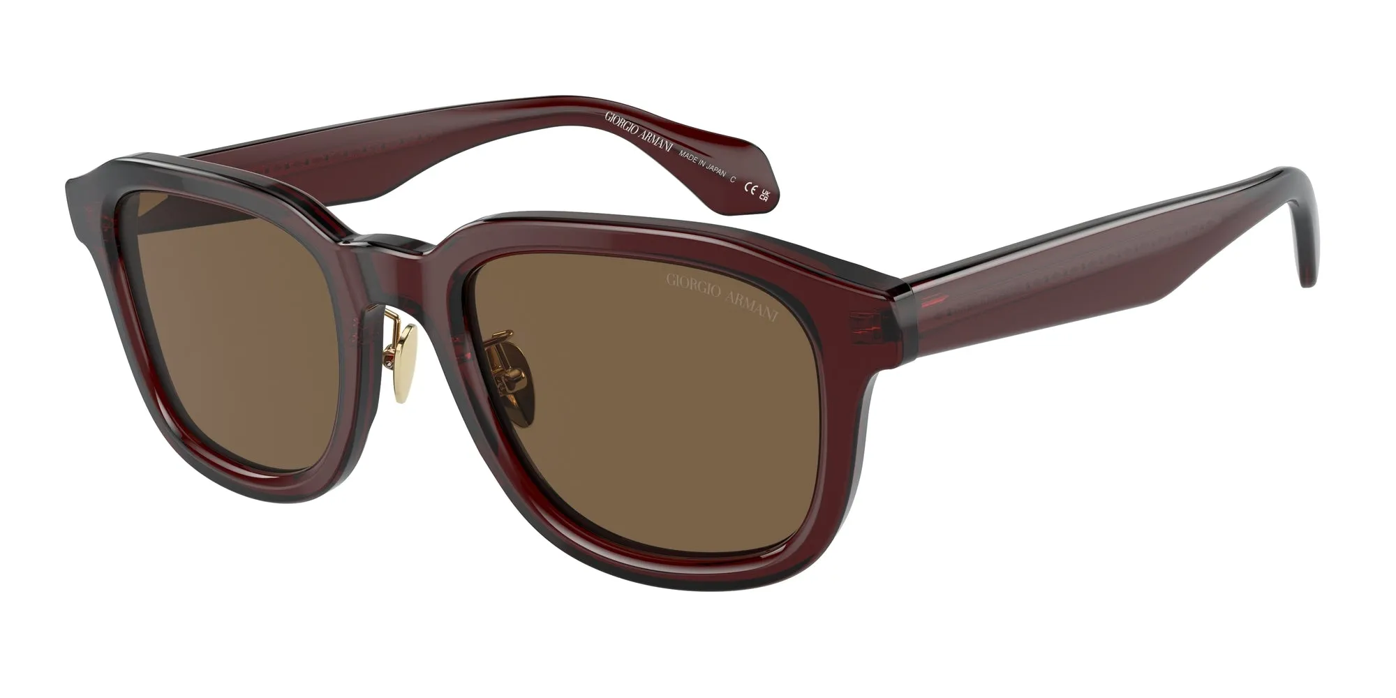 Giorgio Armani AR8206 606273 Occhiali da sole Acetato Marrone Marrone Squadrata Normale - immagine 1