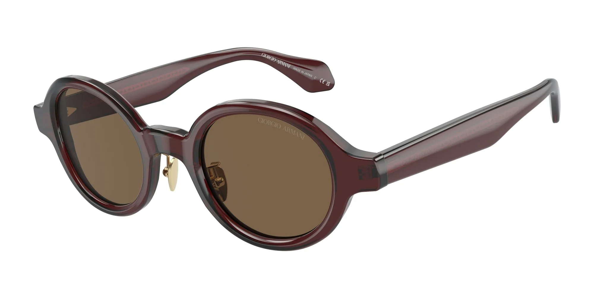 Giorgio Armani AR8205 606273 Occhiali da sole Acetato Marrone Marrone Rotonda Normale - immagine 1