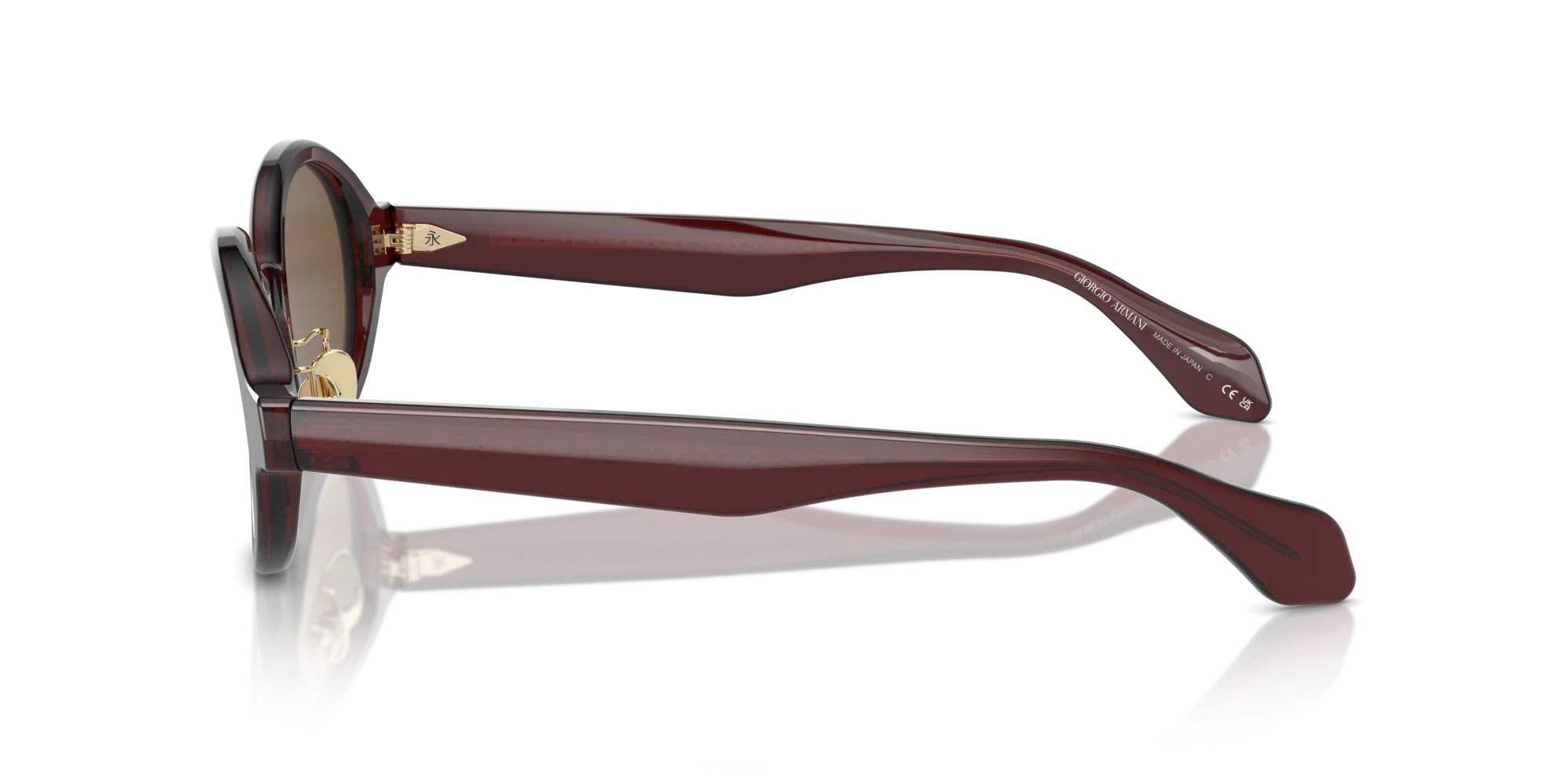 Giorgio Armani AR8205 606273 Occhiali da sole Acetato Marrone Marrone Rotonda Normale - immagine 4