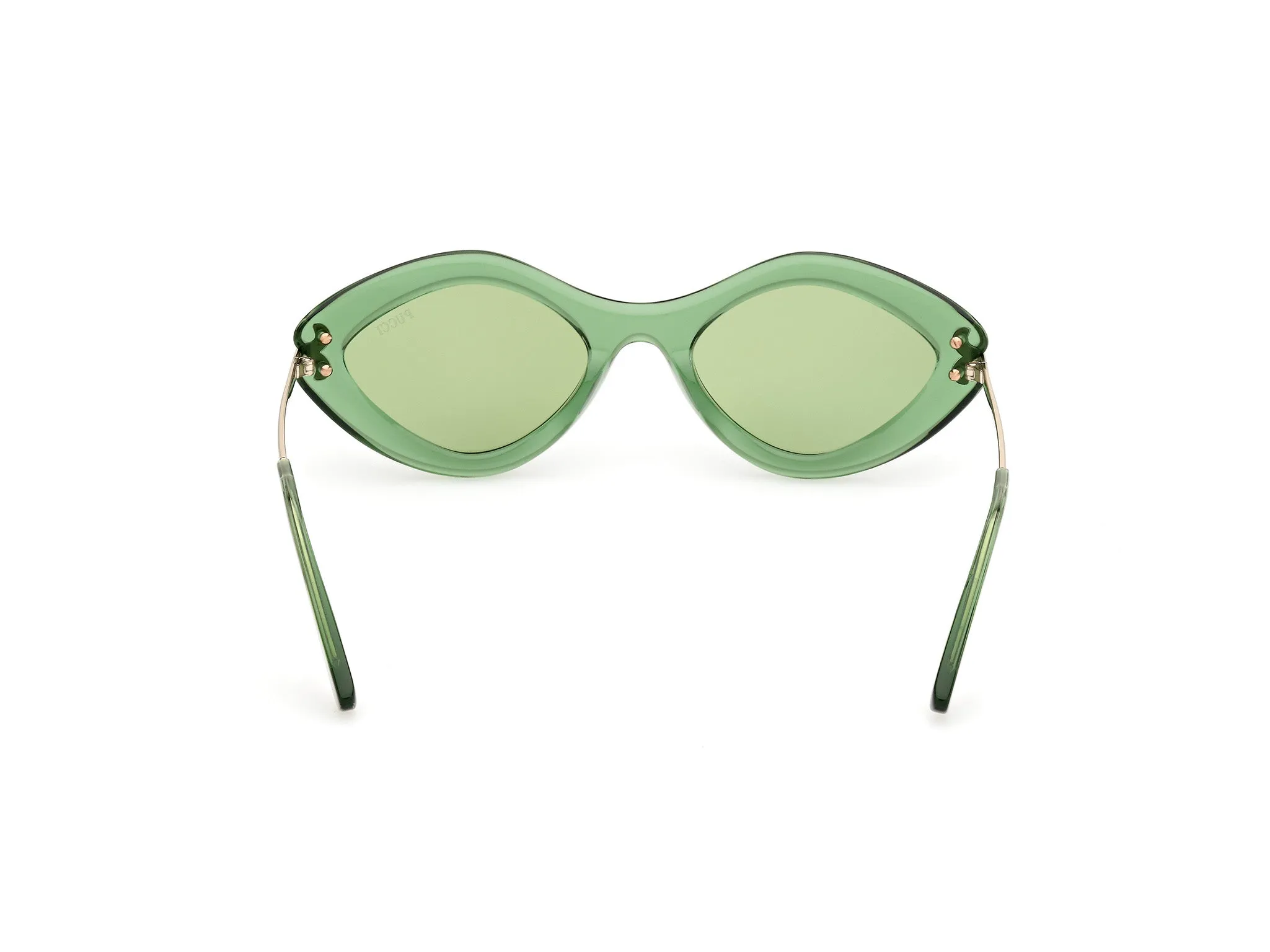 Emilio Pucci EP0223 93N Occhiali da sole Acetato Verde Verde Geometrica Normale - immagine 4