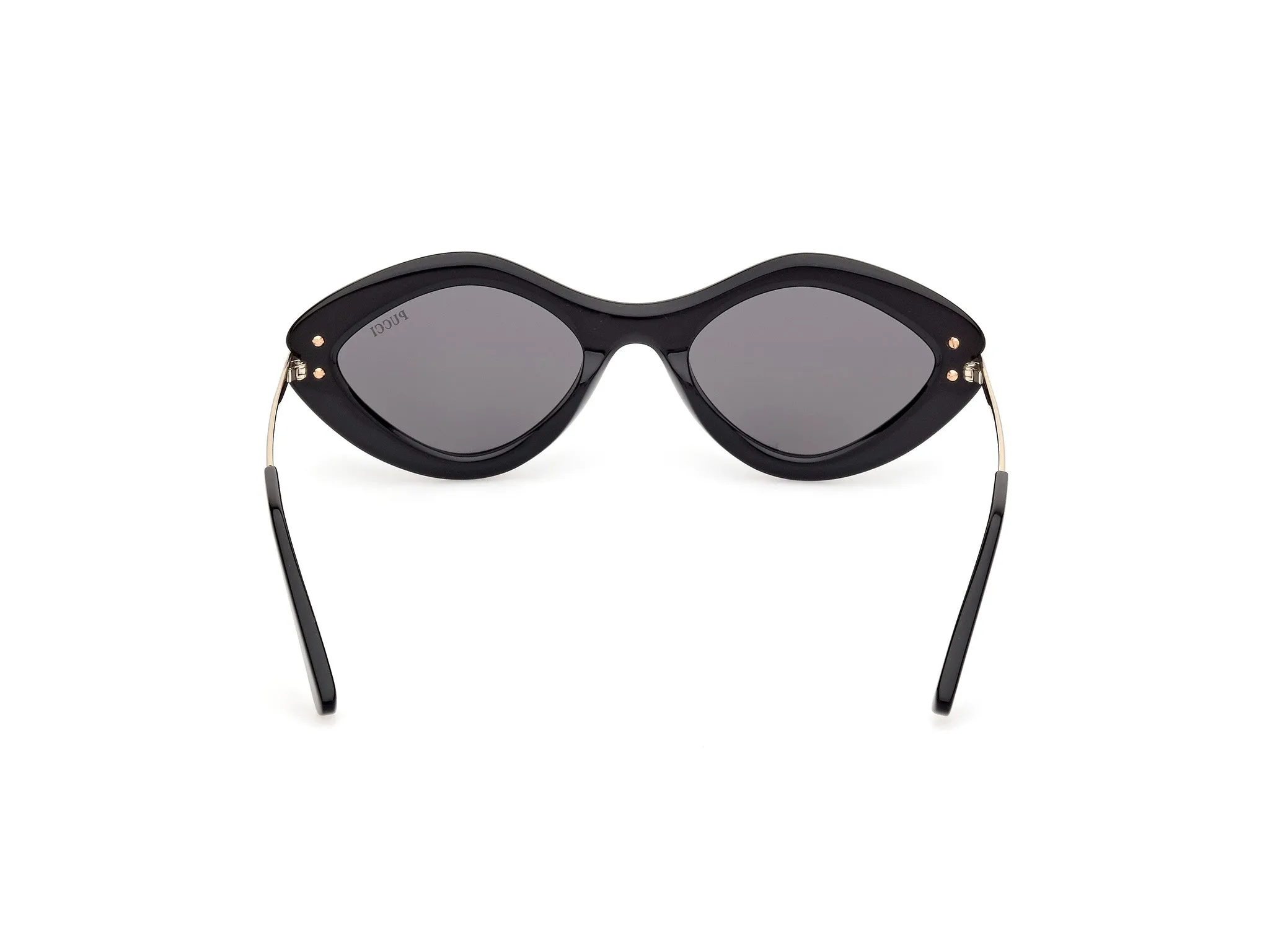 Emilio Pucci EP0223 01A Occhiali da sole Acetato Nero Grigio Geometrica Normale - immagine 4