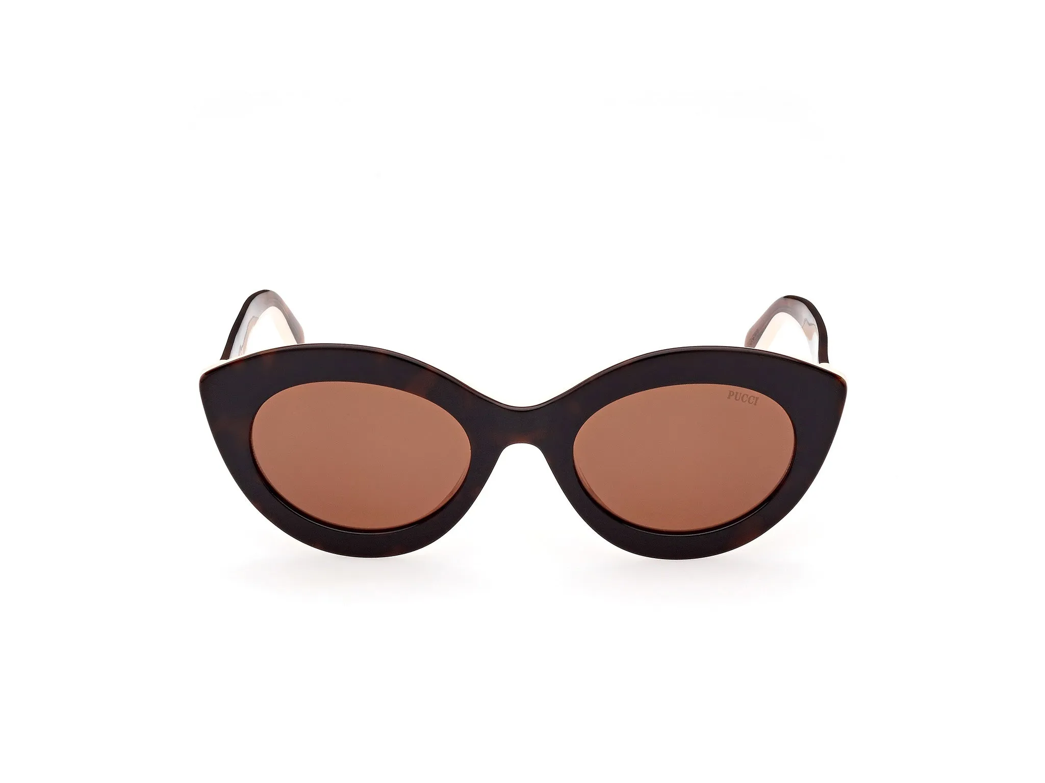 Emilio Pucci EP0203 53E Occhiali da sole Acetato Havana Marrone Cat Eye Normale - immagine 3