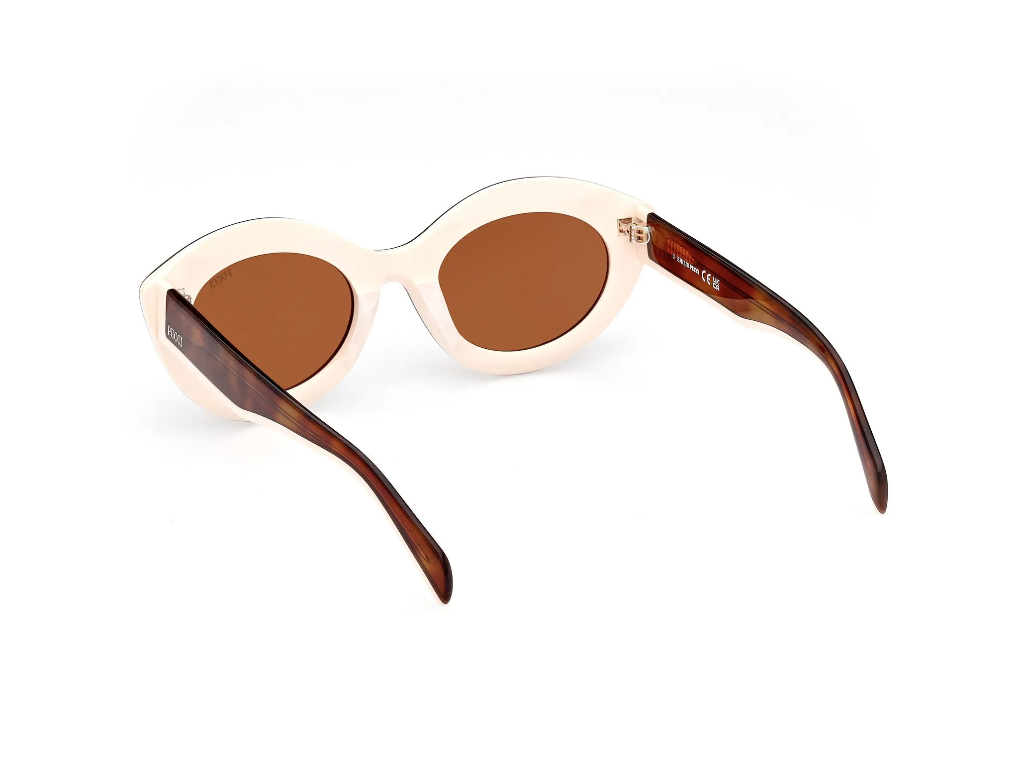 Emilio Pucci EP0203 53E Occhiali da sole Acetato Havana Marrone Cat Eye Normale - immagine 4