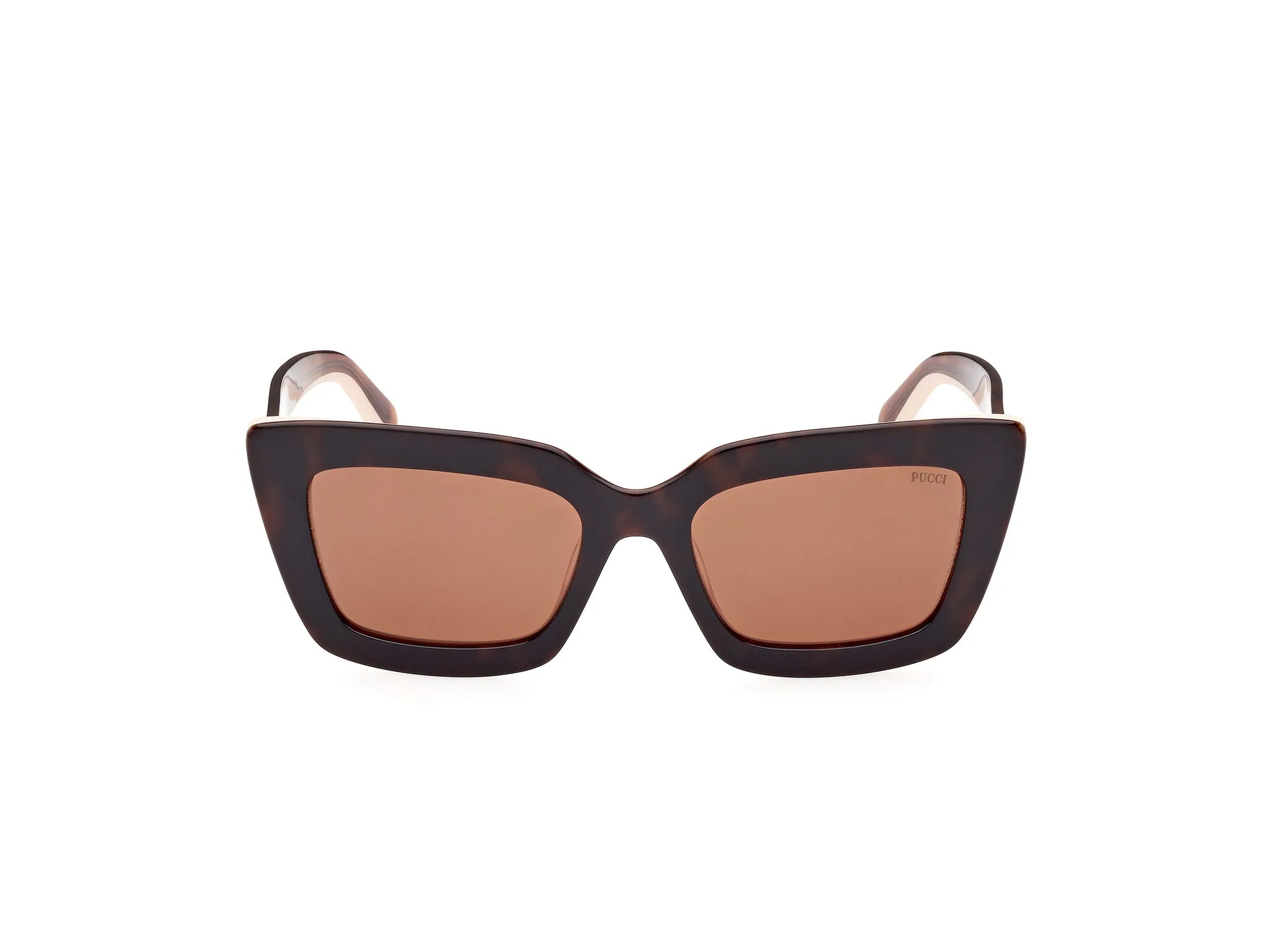 Emilio Pucci EP0202 53E Occhiali da sole Acetato Havana Marrone Squadrata Normale - immagine 3