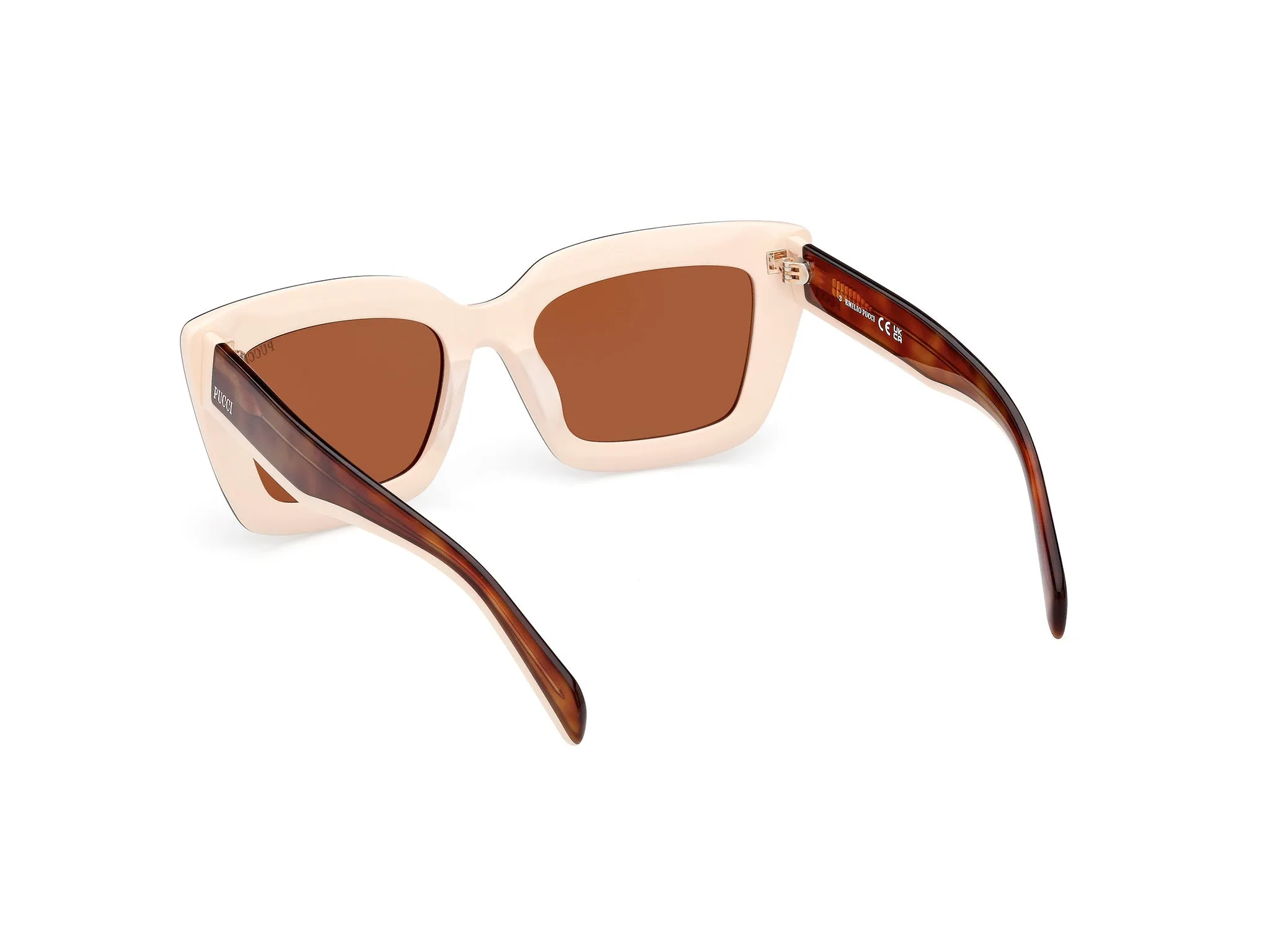 Emilio Pucci EP0202 53E Occhiali da sole Acetato Havana Marrone Squadrata Normale - immagine 4