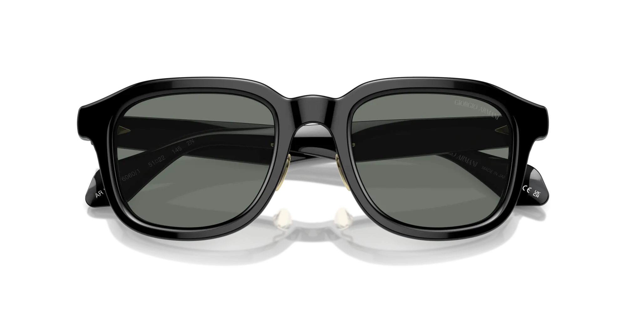 Giorgio Armani AR8206 6060/1 Occhiali da sole Acetato Nero Grigio Squadrata Normale - immagine 2