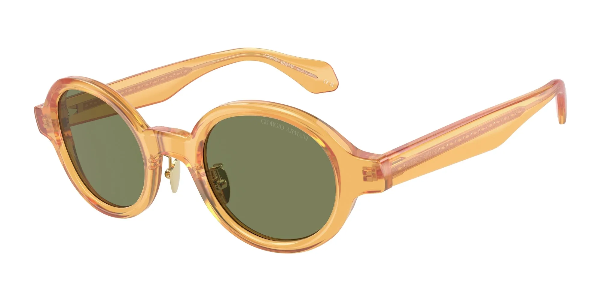 Giorgio Armani AR8205 60632A Occhiali da sole Acetato Giallo Verde Rotonda Normale - immagine 1
