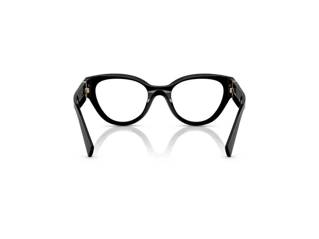 Miu Miu MU 01VV 1AB1O1 Montature da vista Acetato Nero Trasparente Pantos Normale - immagine 4