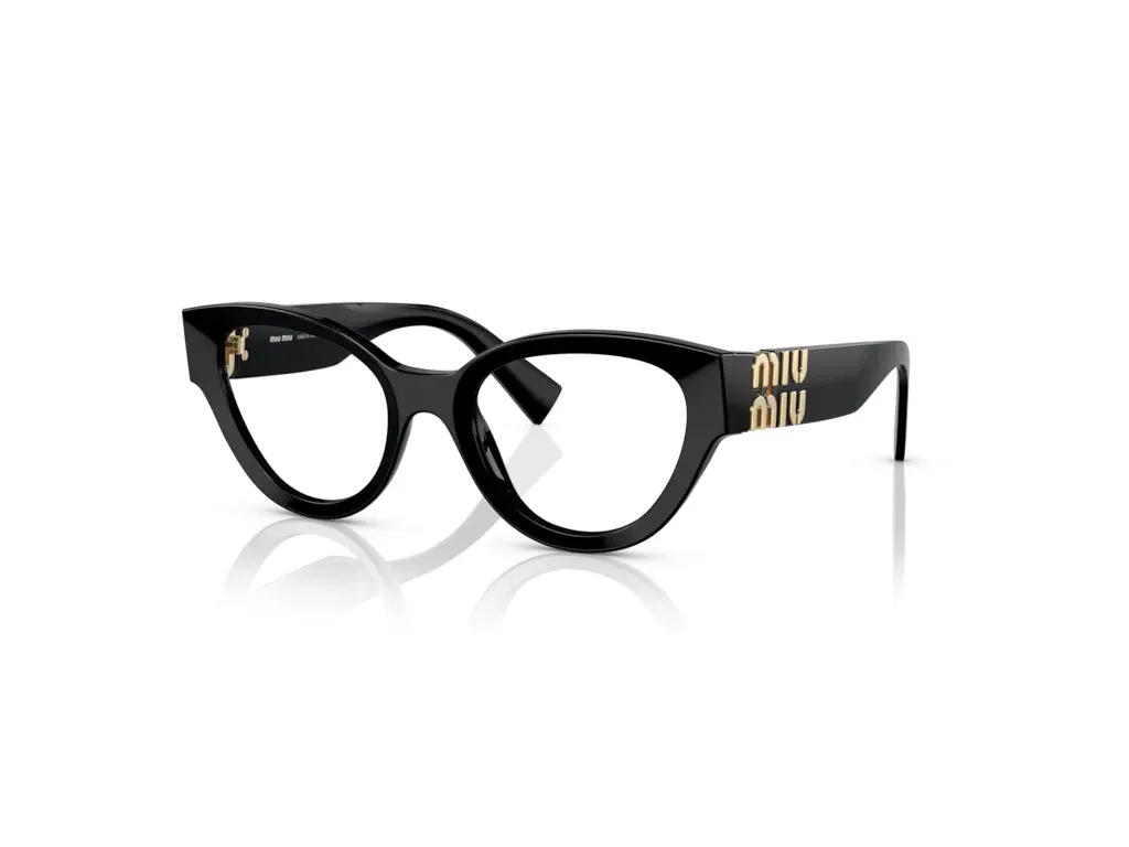 Miu Miu MU 01VV 1AB1O1 Montature da vista Acetato Nero Pantos Normale - immagine 1