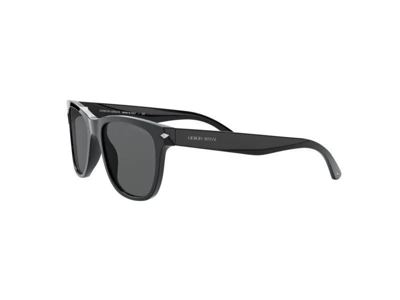 Giorgio Armani AR8133 500187 Occhiali da sole Plastica Nero Grigio Squadrata - immagine 3