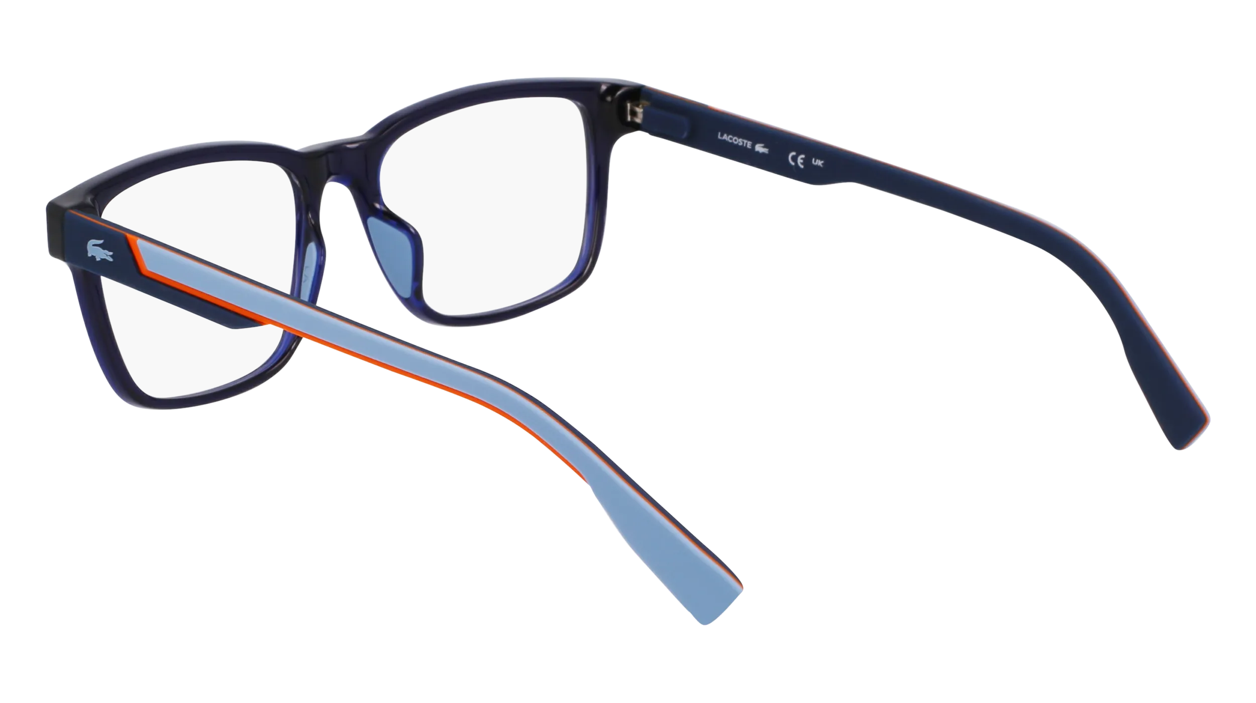 Lacoste L2965 410 Montature da vista Bio-iniettato Blu Squadrata Normale - immagine 3