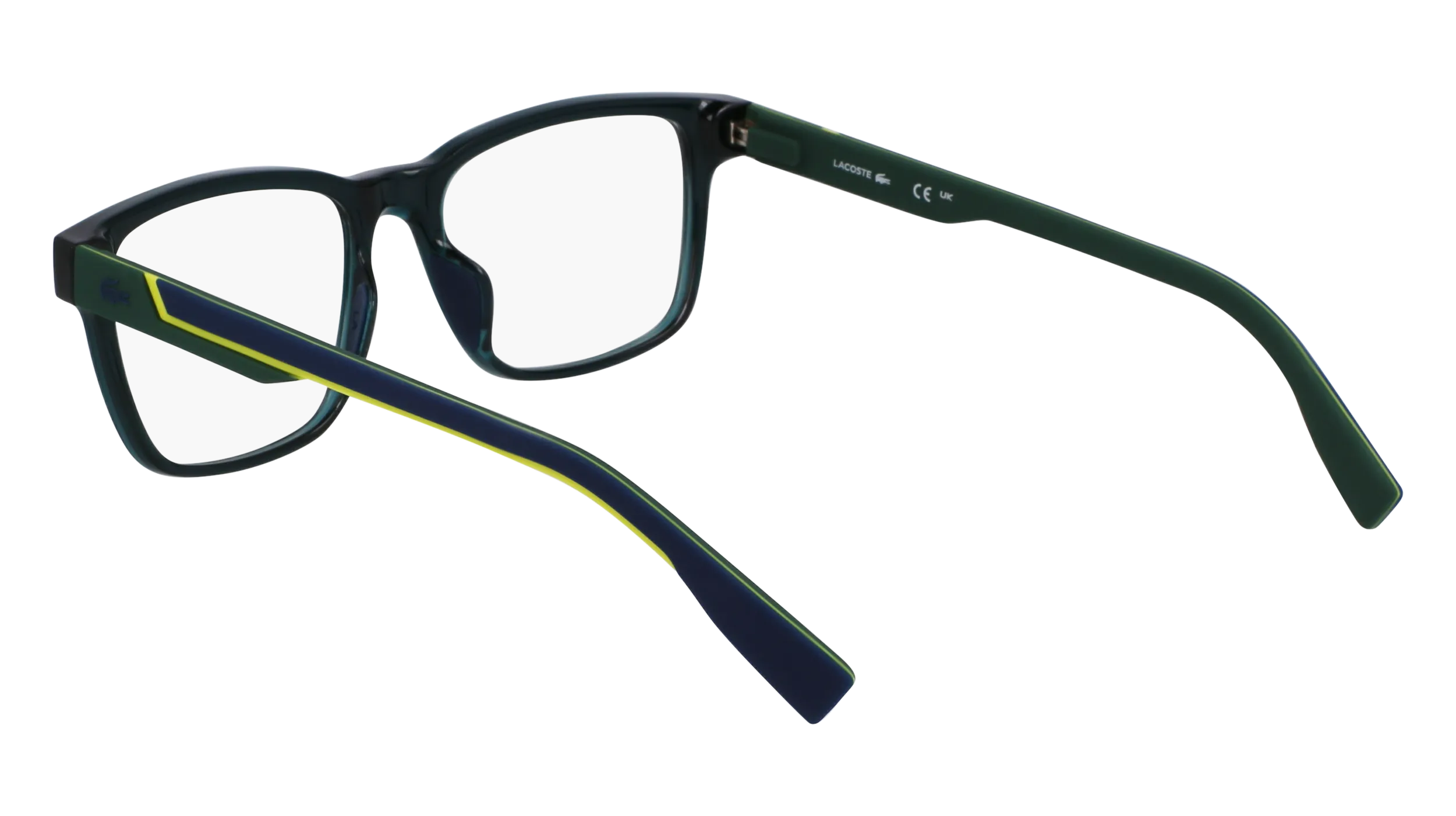 Lacoste L2965 301 Montature da vista Bio-iniettato Verde Squadrata Normale - immagine 3
