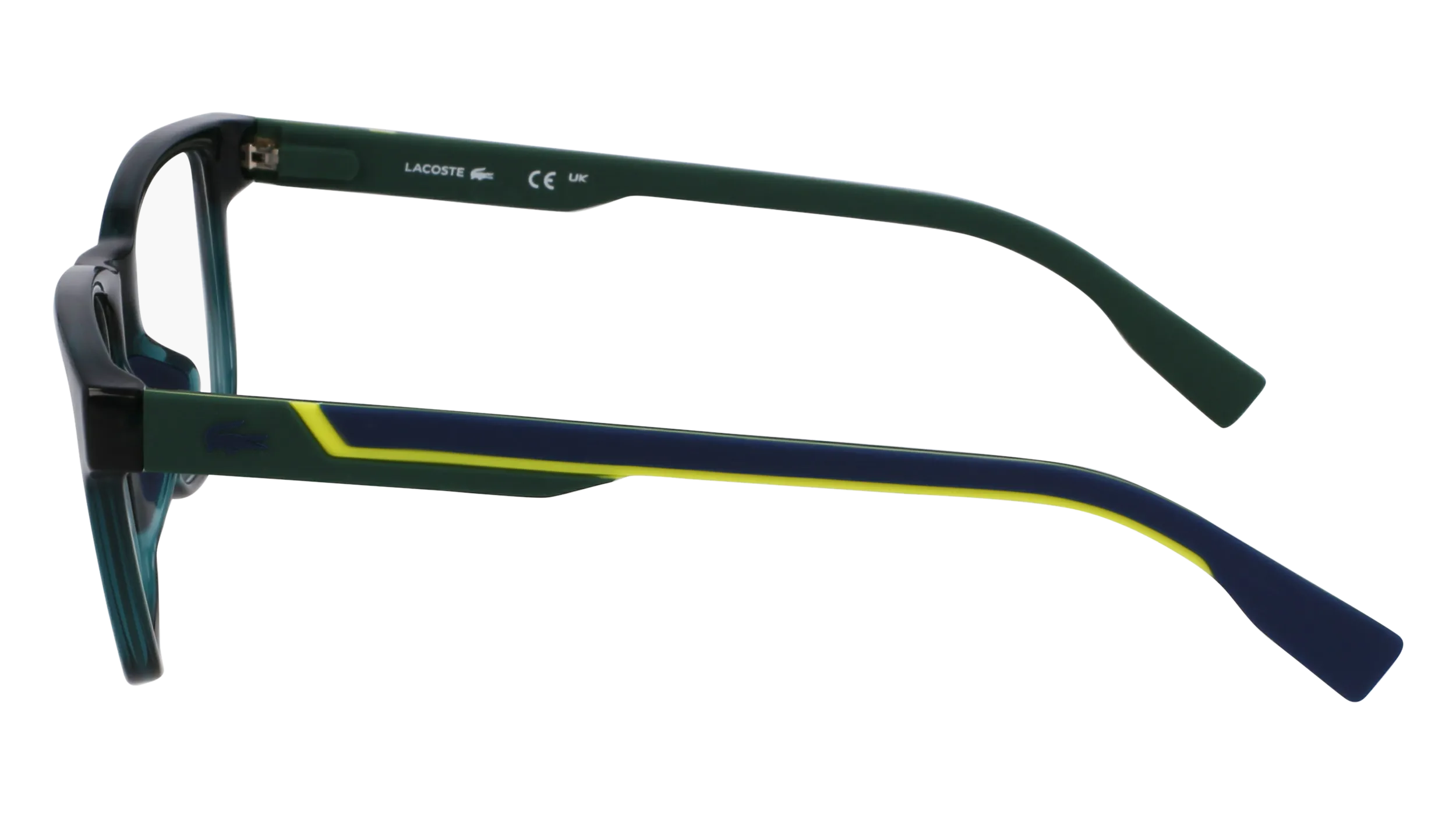 Lacoste L2965 301 Montature da vista Bio-iniettato Verde Squadrata Normale - immagine 4