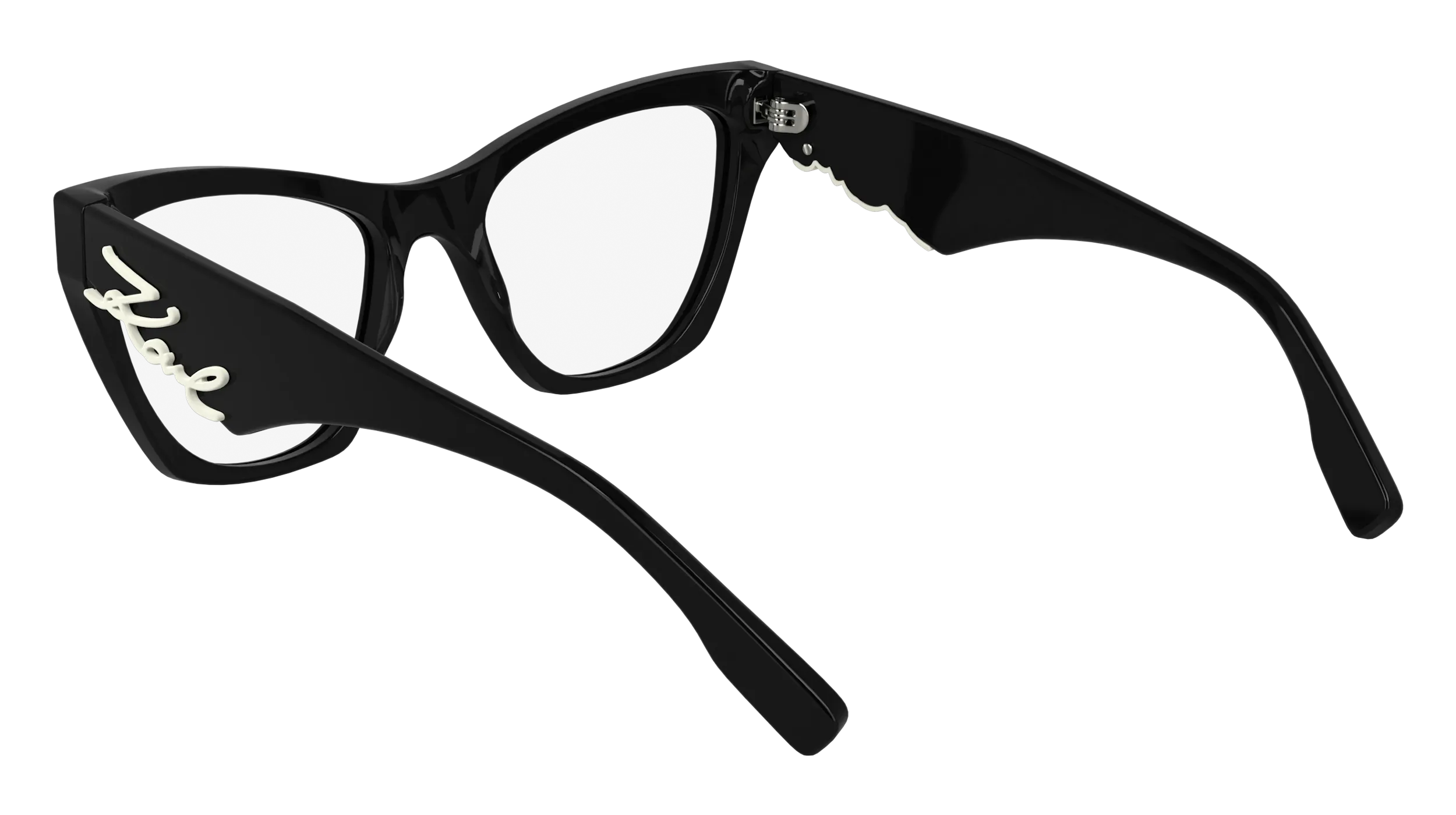 Karl Lagerfeld KL6171 001 Montature da vista Acetato Nero Cat Eye Normale - immagine 3