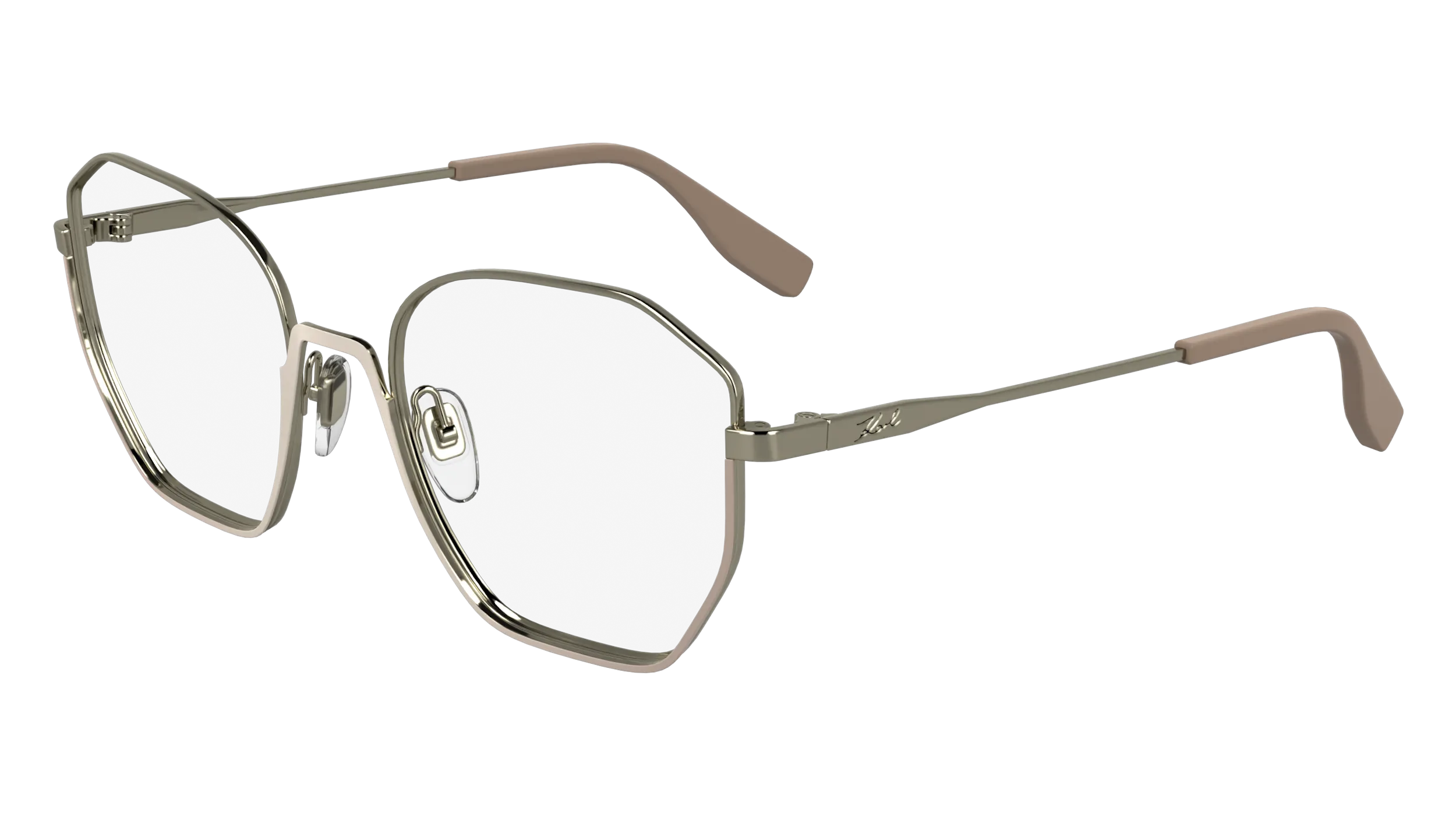 Karl Lagerfeld KL356 264 Montature da vista Metallo Nude Squadrata Normale - immagine 1