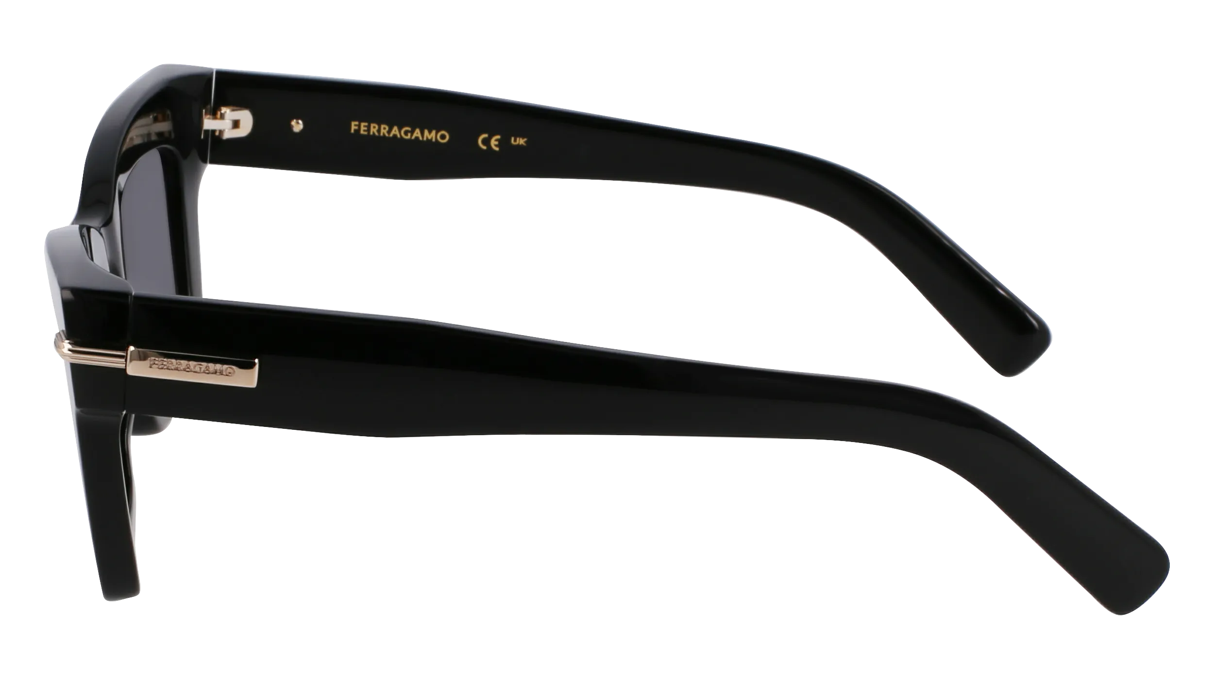 Ferragamo SF2031S 001 Occhiali da sole Acetato Nero Squadrata Normale - immagine 4