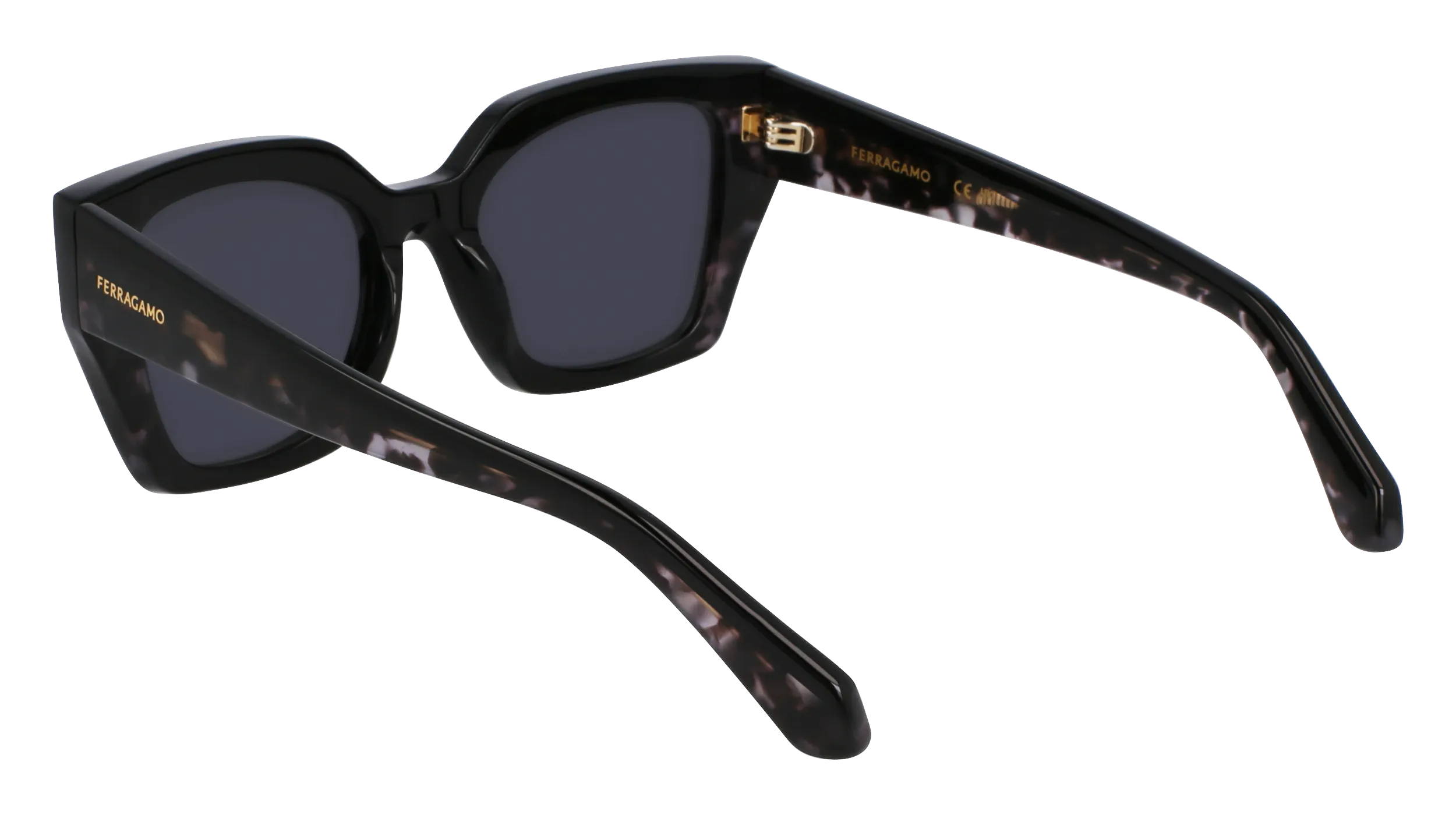 Ferragamo SF2035S 004 Occhiali da sole Acetato Nero Farfalla Normale - immagine 3