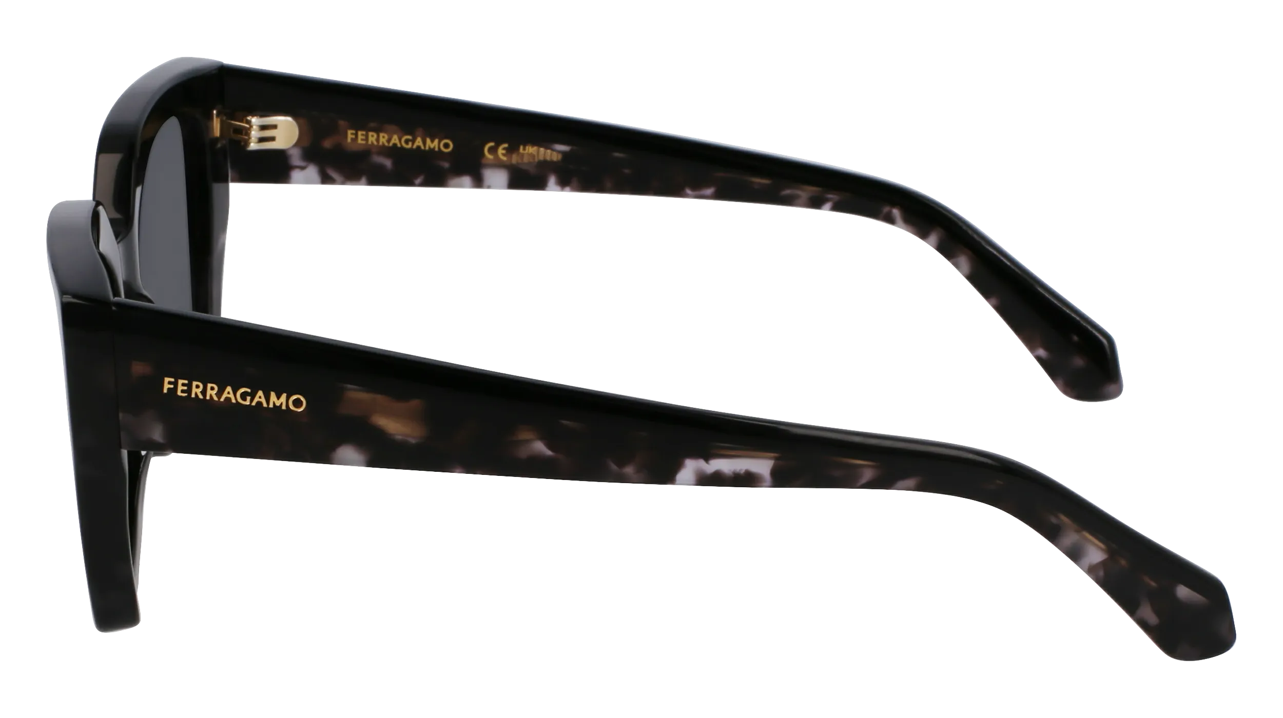 Ferragamo SF2035S 004 Occhiali da sole Acetato Nero Farfalla Normale - immagine 4