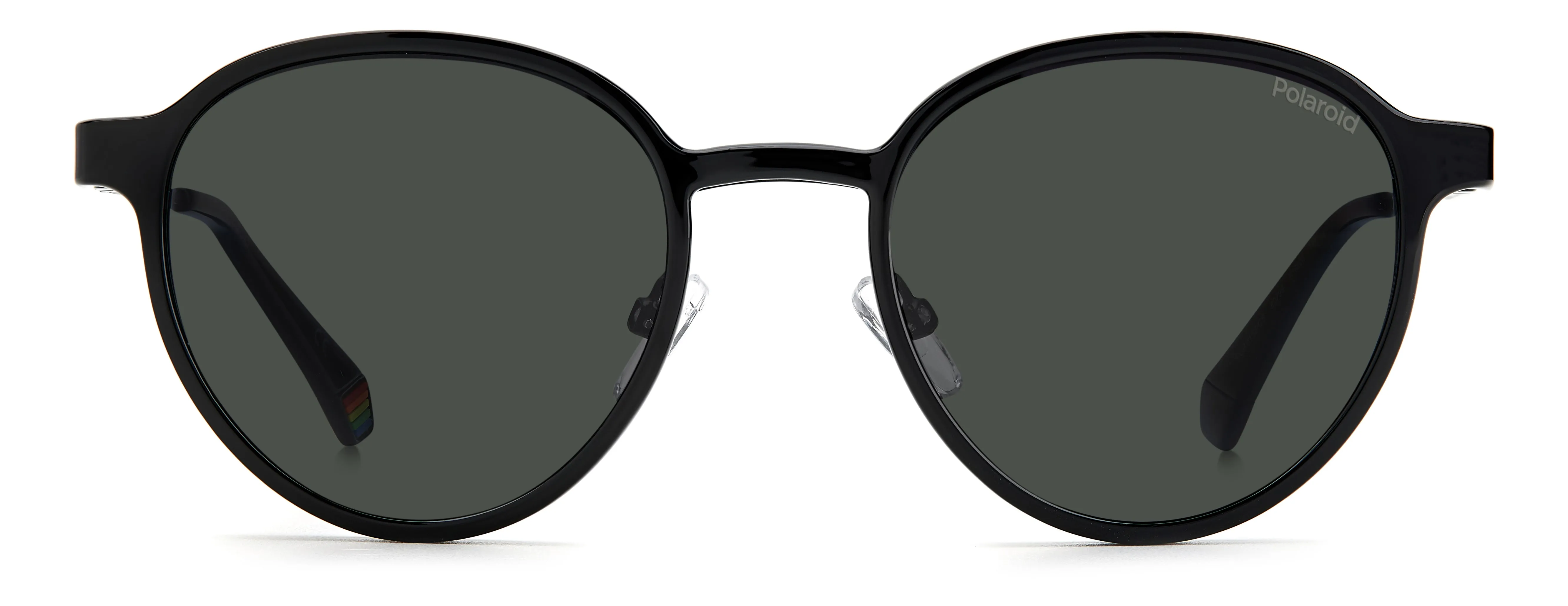 Polaroid PLD 6158/CS 807/M9 Occhiali da sole Acciaio Nero Grigio Rotonda Clip-on - immagine 2