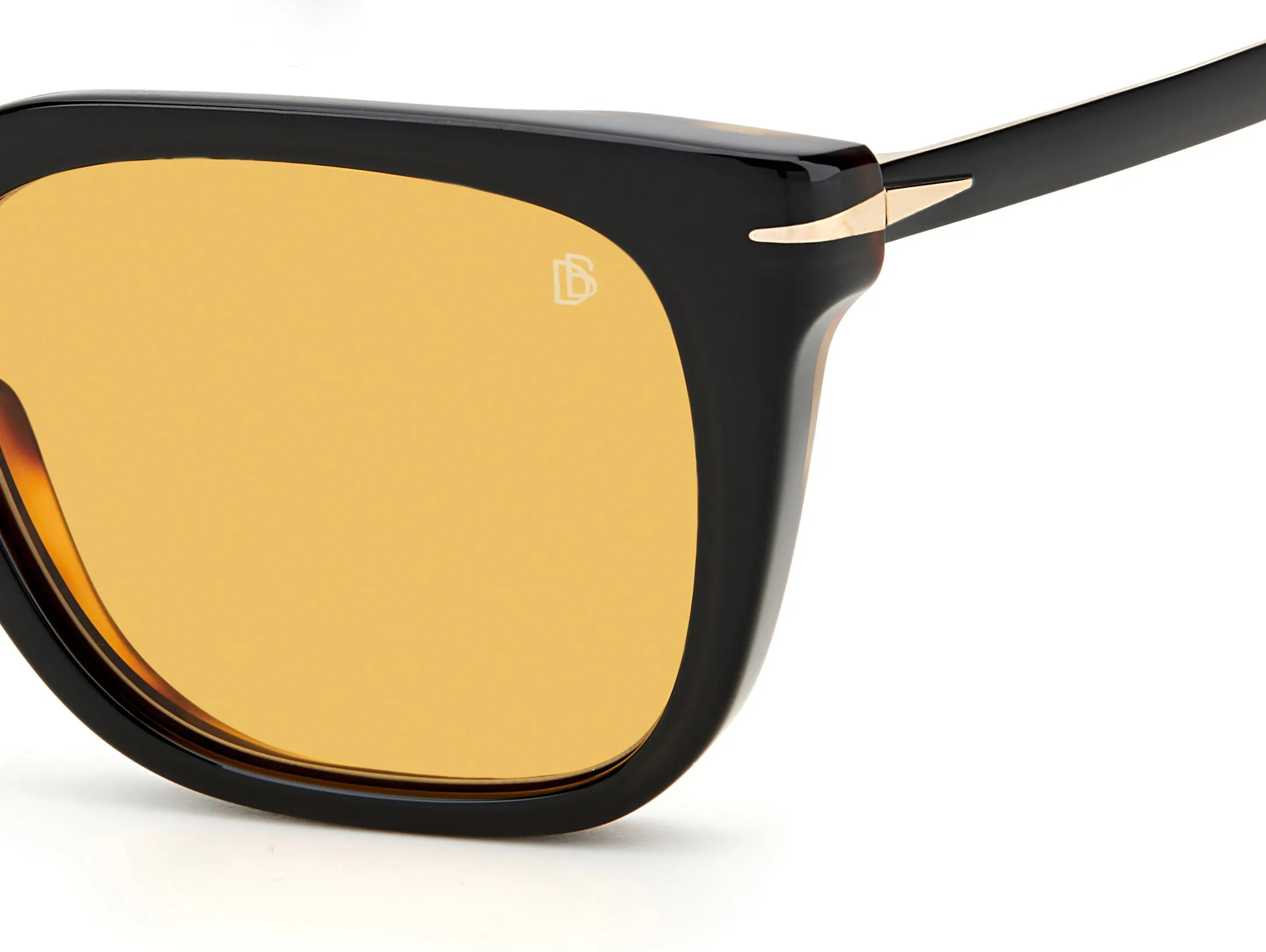 DAVID BECKHAM DB 7047/S WR7/W7 Occhiali da sole Acetato Havana Giallo Squadrata - immagine 3
