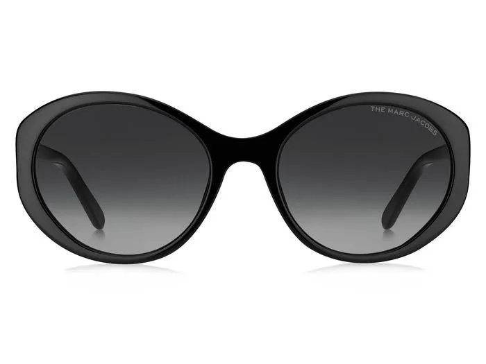 Marc Jacobs MARC 520/S 807/9O Occhiali da sole Acetato Nero Grigio Rotonda Normale Sfumato - immagine 2