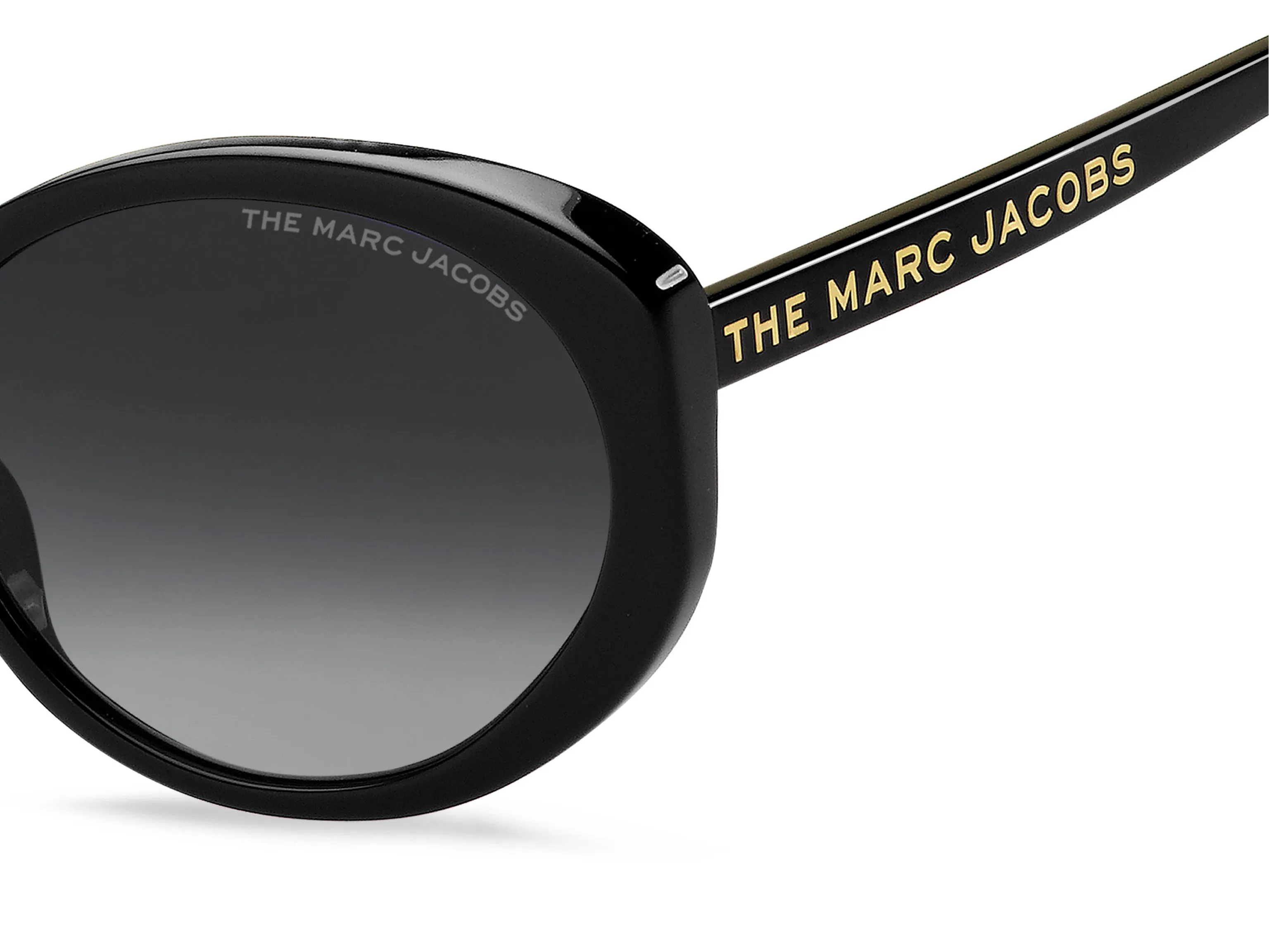 Marc Jacobs MARC 520/S 807/9O Occhiali da sole Acetato Nero Grigio Rotonda Normale Sfumato - immagine 4