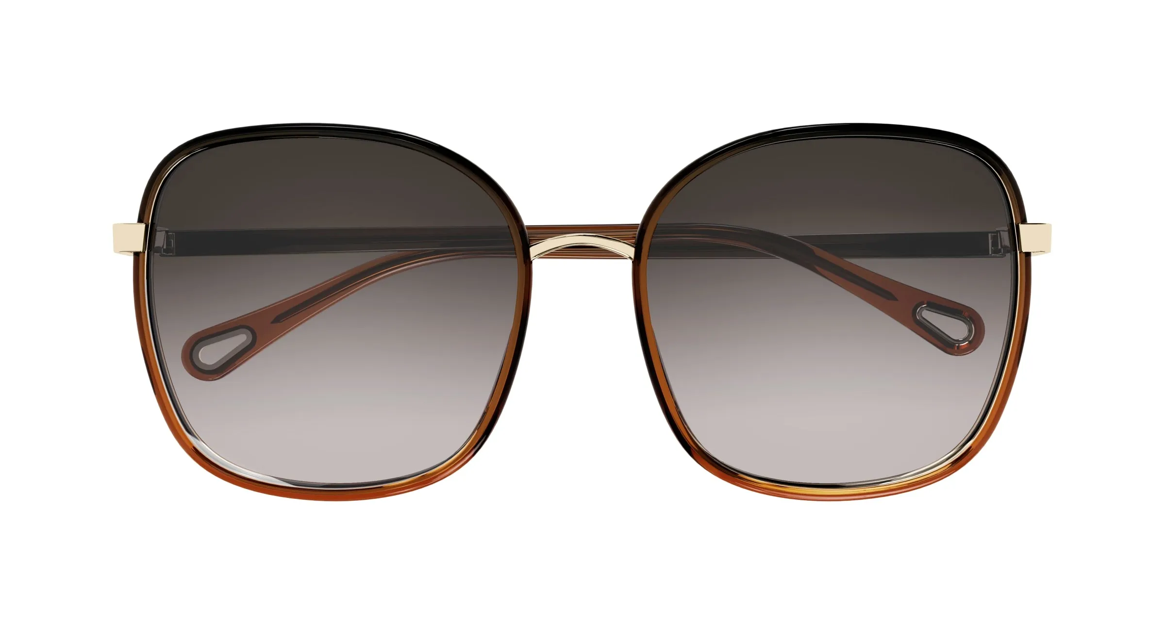 Chloé CH0031S 005 Occhiali da sole Iniettato Nero Grigio Squadrata Sfumato - immagine 2
