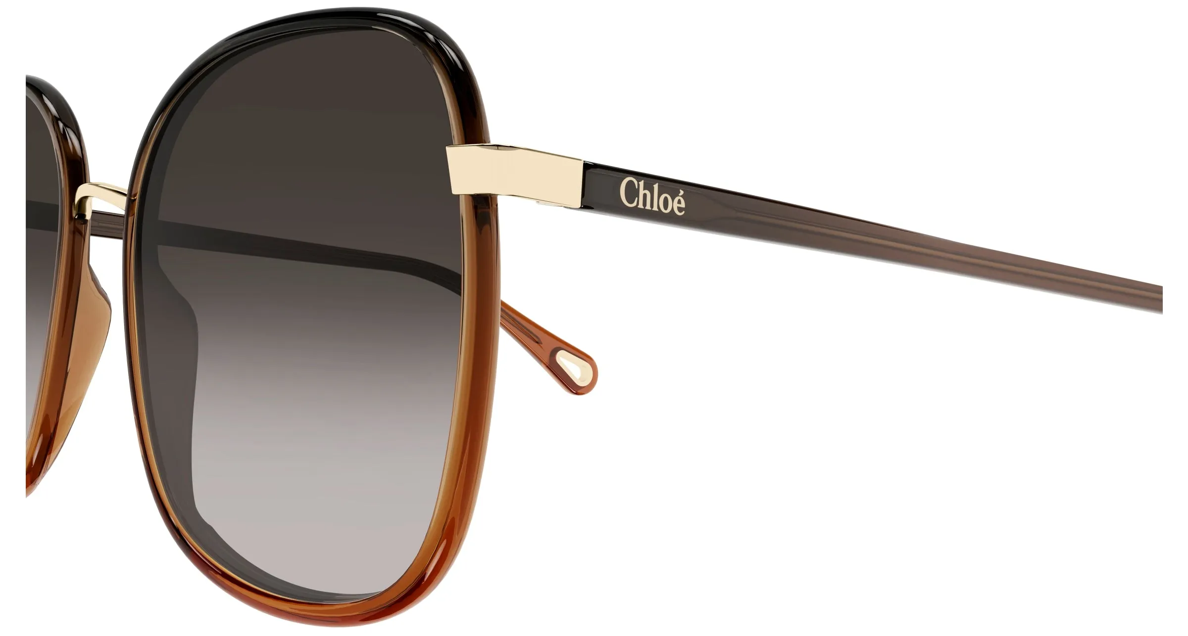 Chloé CH0031S 005 Occhiali da sole Iniettato Nero Grigio Squadrata Sfumato - immagine 3