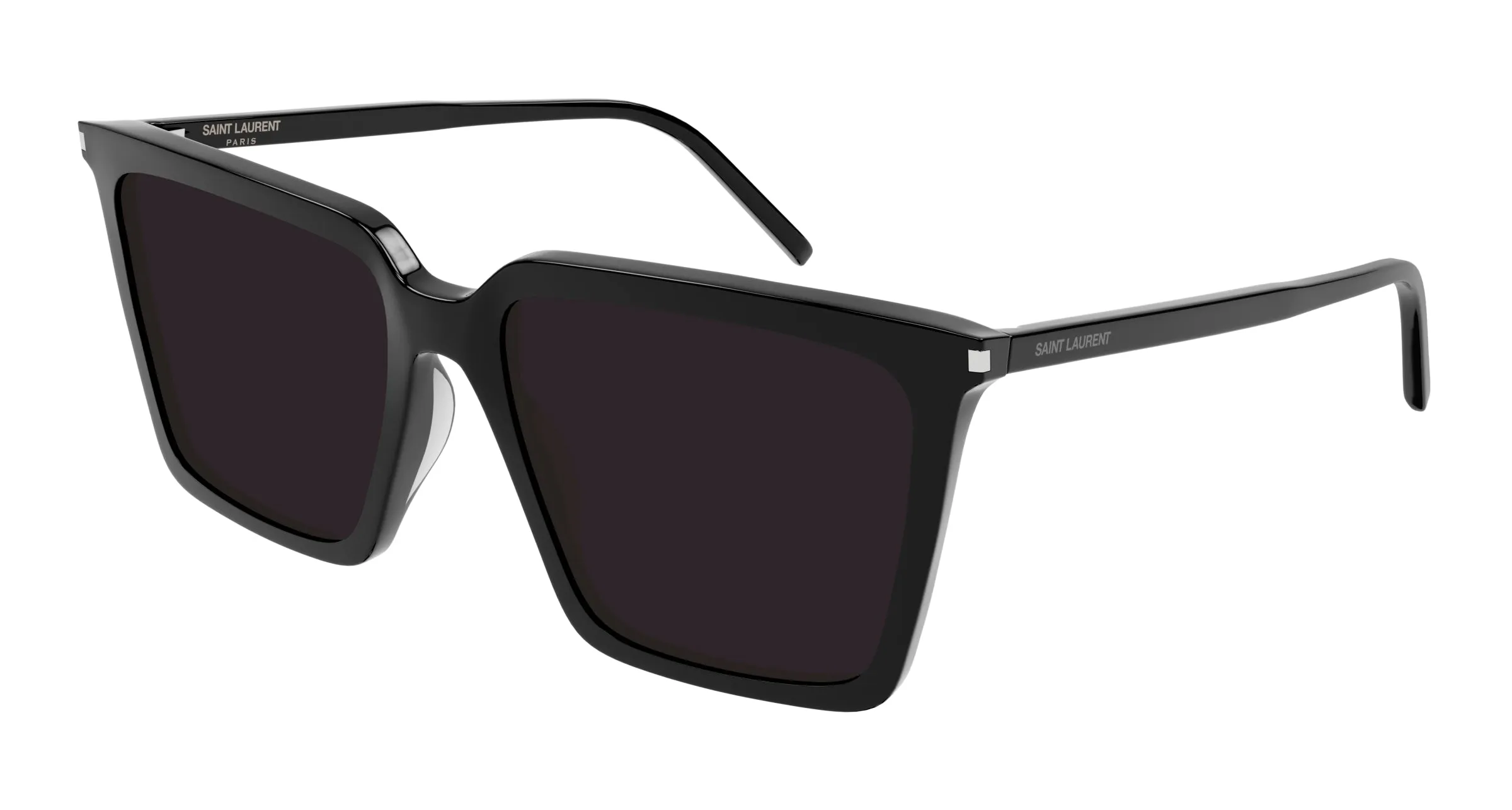 SAINT LAURENT SL 474 001 Occhiali da sole Acetato Nero Nero Squadrata Normale - immagine 1