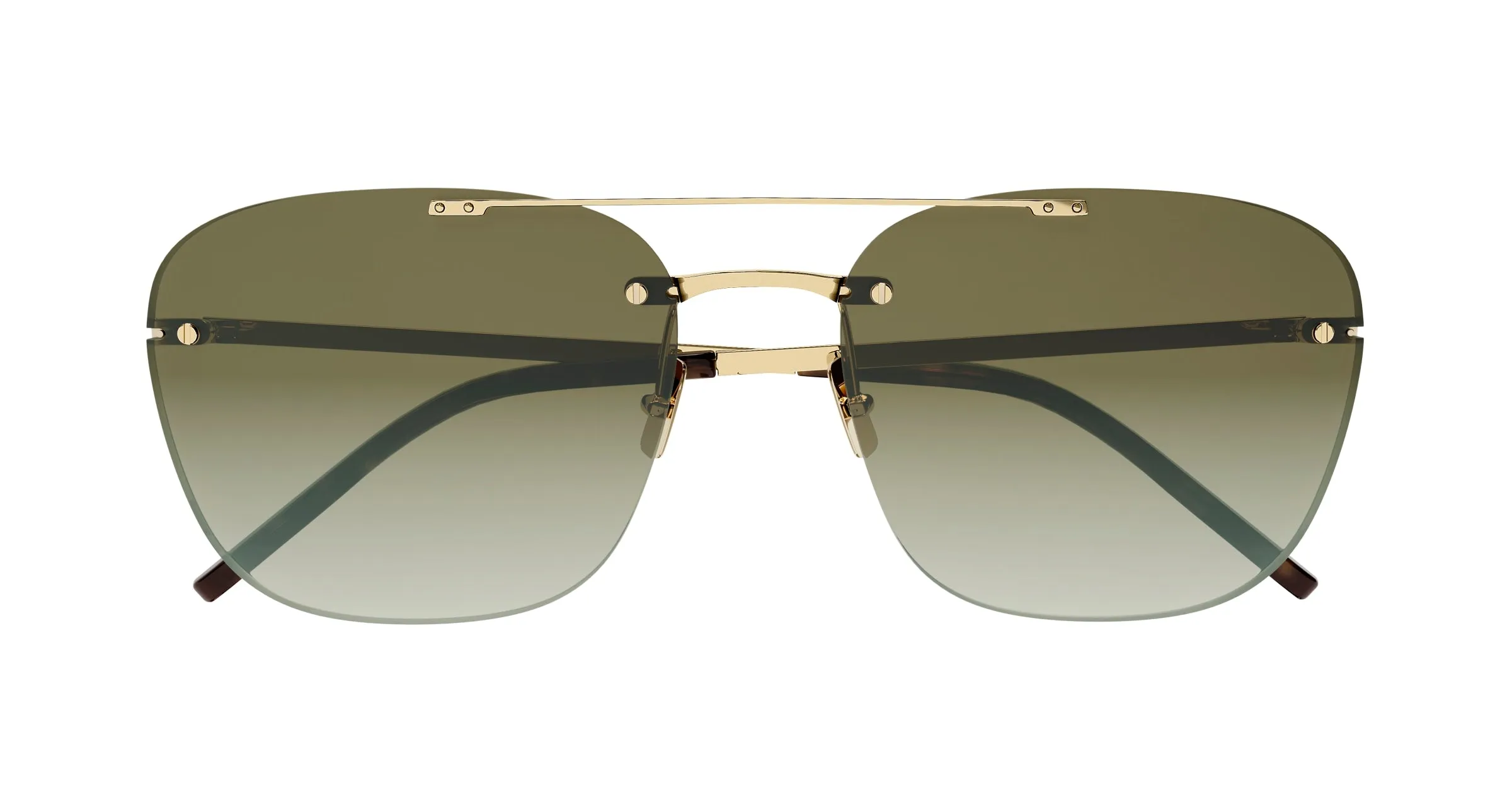 SAINT LAURENT SL 309 RIMLESS 003 Occhiali da sole Metallo Oro Marrone Pilot Normale Sfumato - immagine 2
