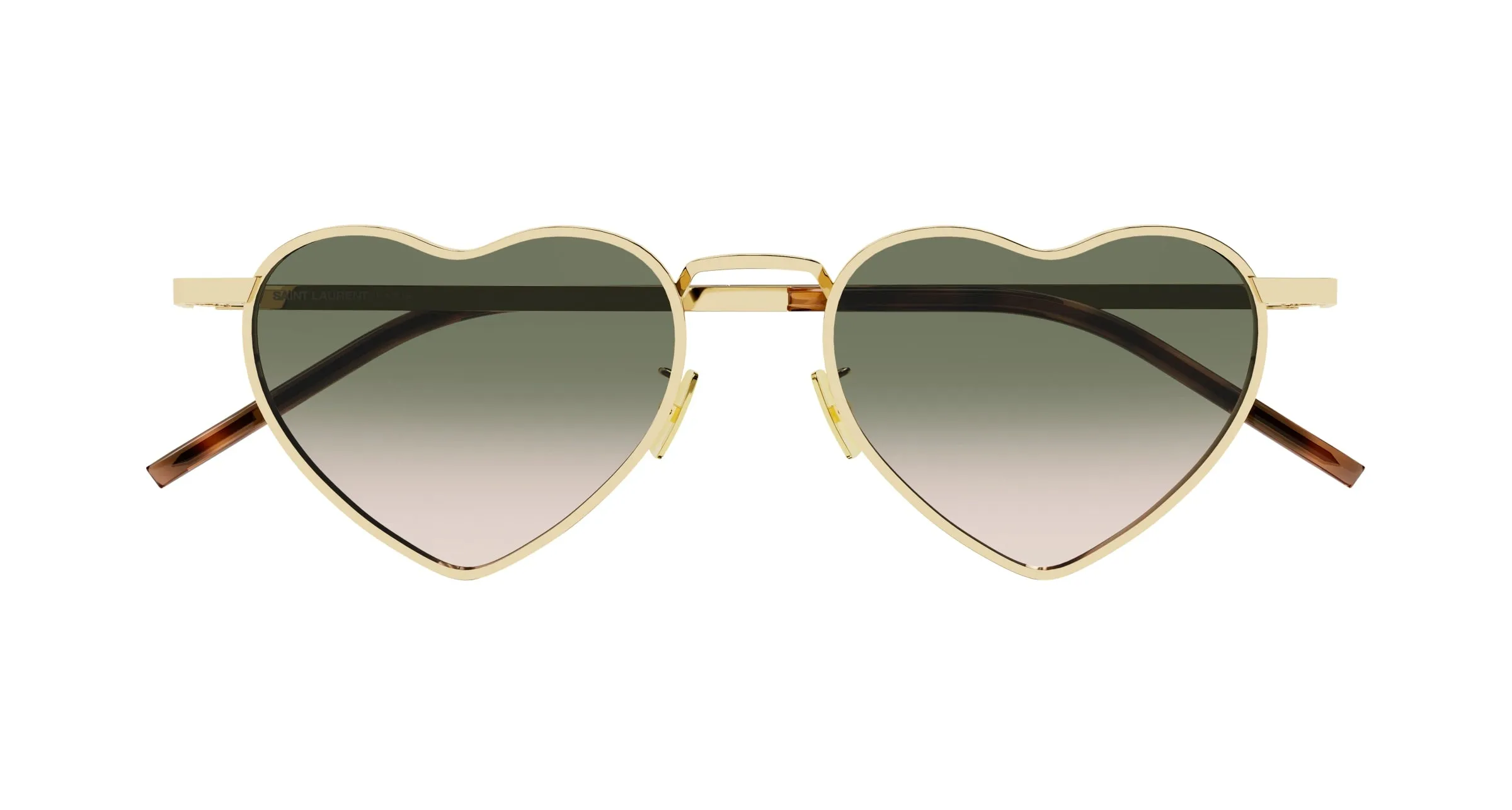 SAINT LAURENT SL 301 LOULOU 011 Occhiali da sole Metallo Oro Verde Geometrica Sfumato - immagine 2