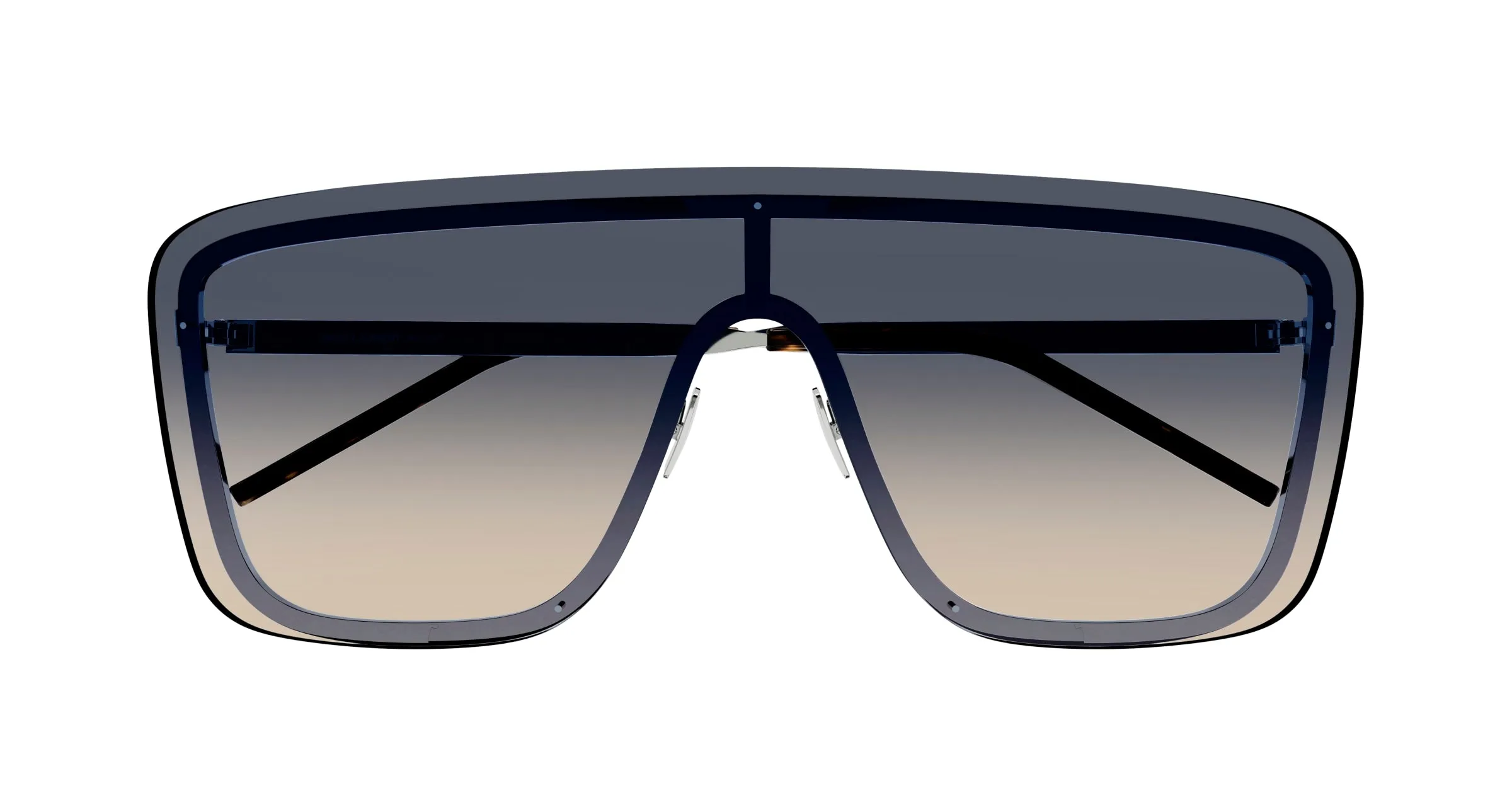 SAINT LAURENT SL 364 MASK 009 Occhiali da sole Metallo Argento Verde Maschera Sfumato - immagine 2