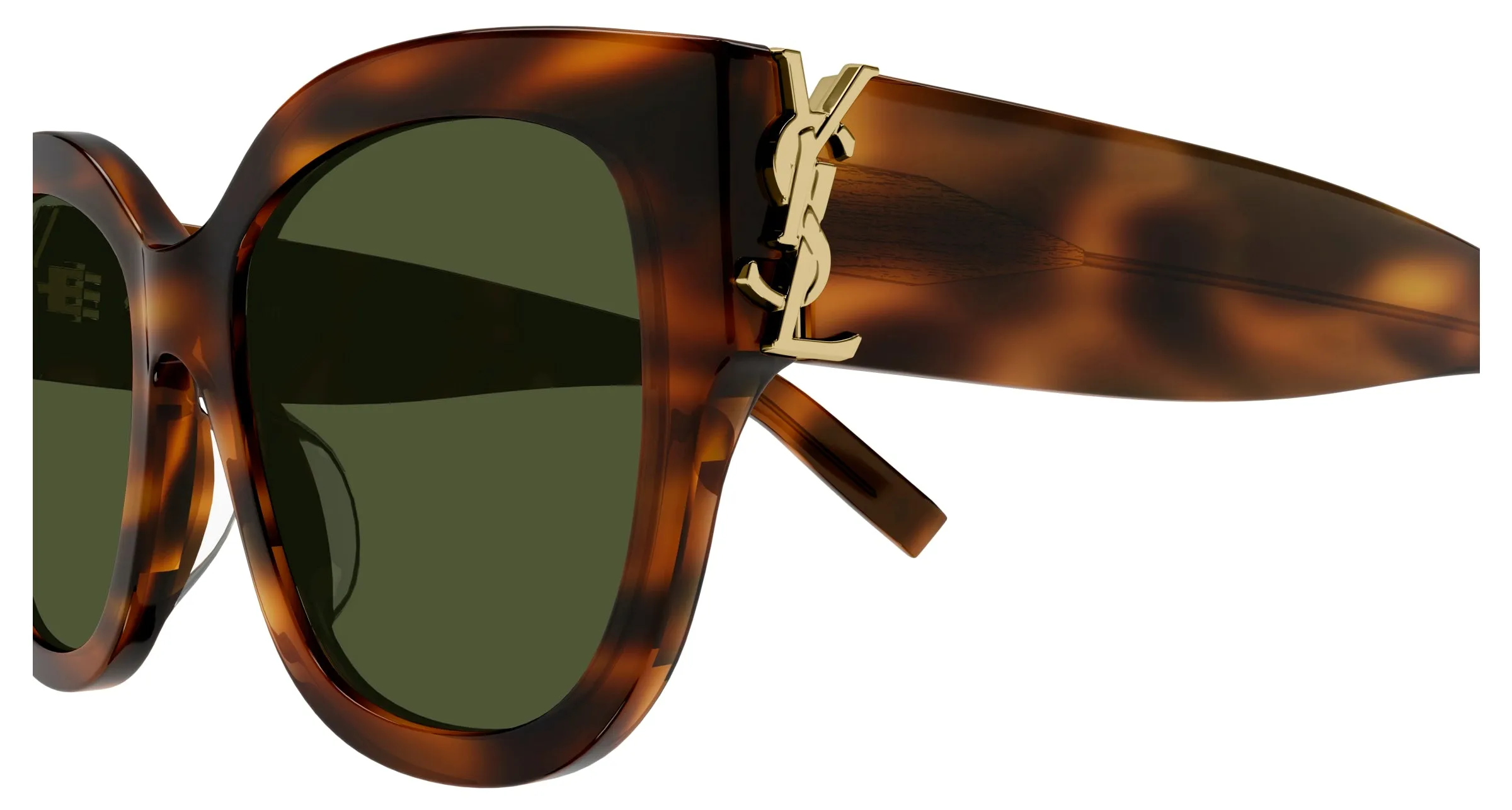 SAINT LAURENT SL M95/F 003 Occhiali da sole Acetato Havana Verde Cat Eye - immagine 3