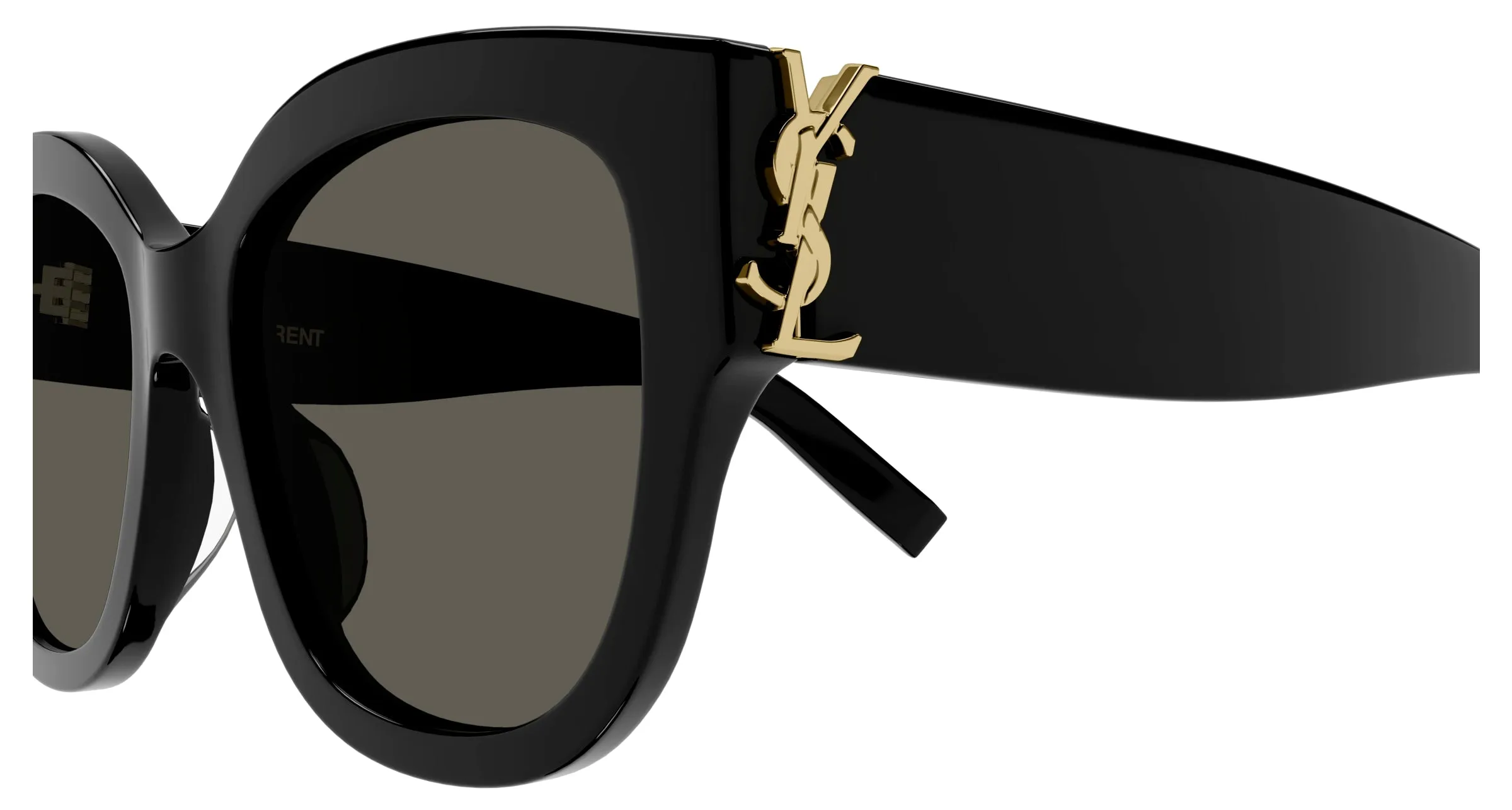 SAINT LAURENT SL M95/F 001 Occhiali da sole Acetato Nero Grigio Cat Eye - immagine 3