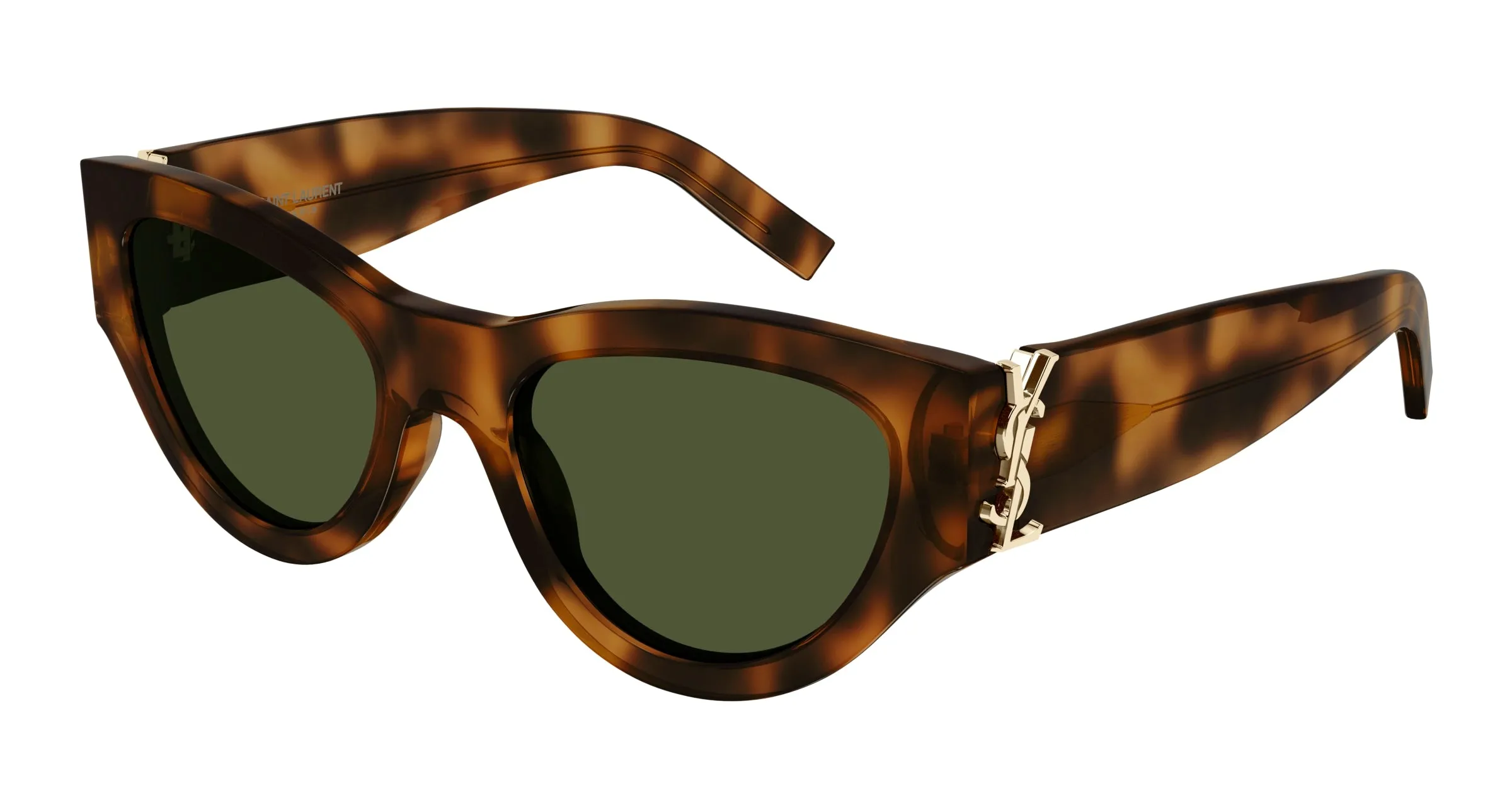 SAINT LAURENT SL M94 003 Occhiali da sole Acetato Havana Verde Cat Eye - immagine 1