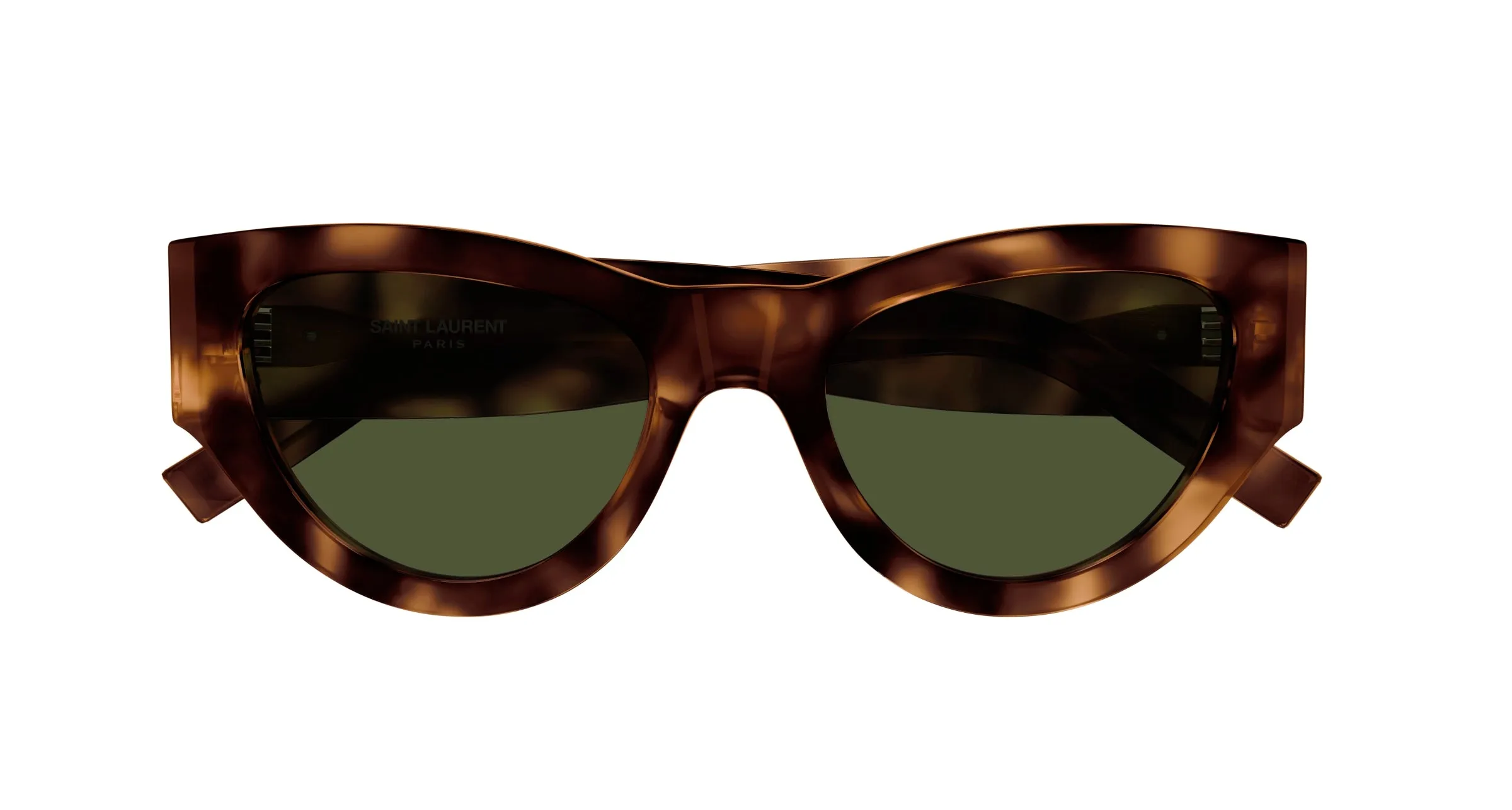 SAINT LAURENT SL M94 003 Occhiali da sole Acetato Havana Verde Cat Eye - immagine 3