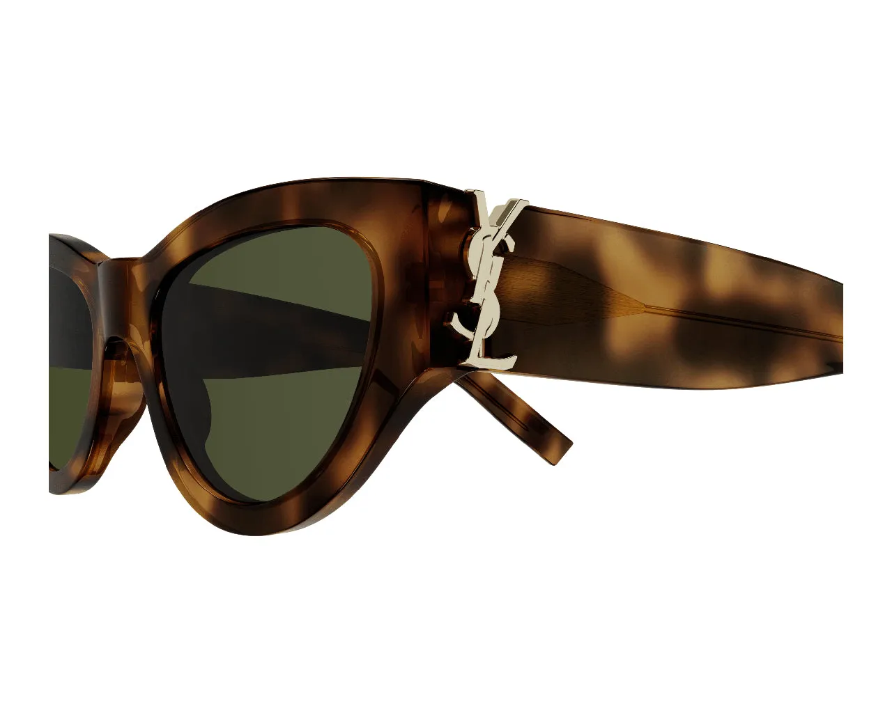 SAINT LAURENT SL M94 003 Occhiali da sole Acetato Havana Verde Cat Eye - immagine 4