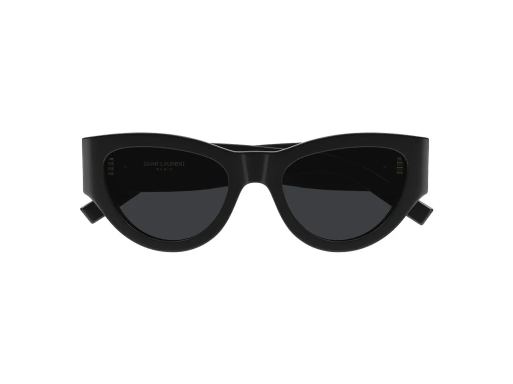 SAINT LAURENT SL M94 001 Occhiali da sole Acetato Nero Grigio Cat Eye Normale - immagine 2