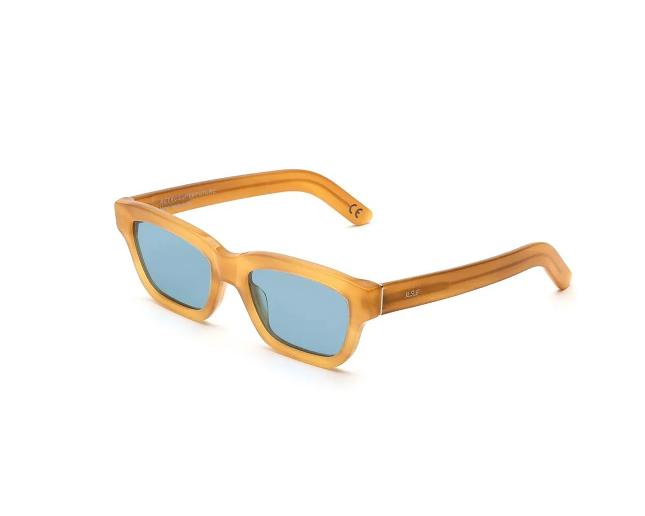 Retrosuperfuture 6PM Milano Bagutta Occhiali da sole Acetato Giallo Azzurro Squadrata - immagine 1