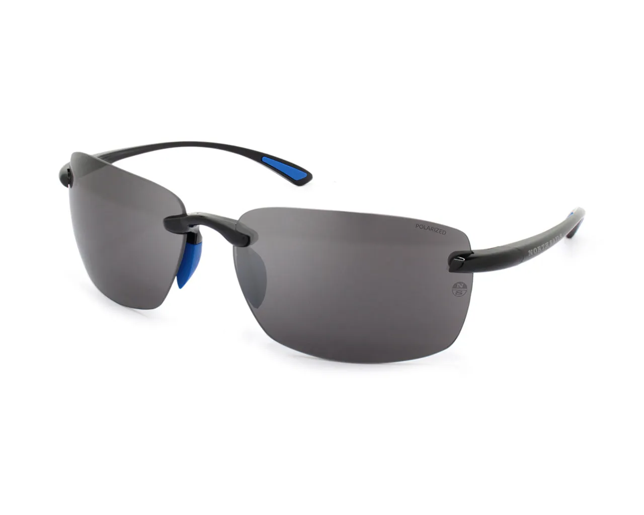 North Sails Unisex Halley NS001 Occhiali da sole Plastica Nero Grigio Squadrata Polarizzata - immagine 1