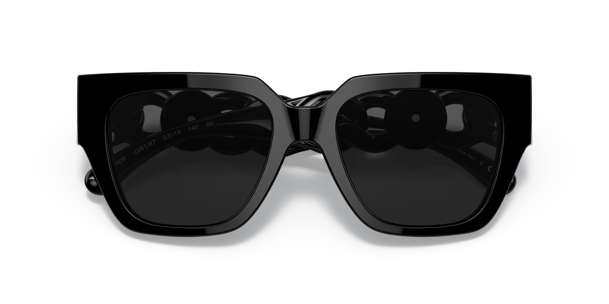 Versace VE4409 GB1/87 Occhiali da sole Acetato Nero Grigio Squadrata Normale - immagine 2