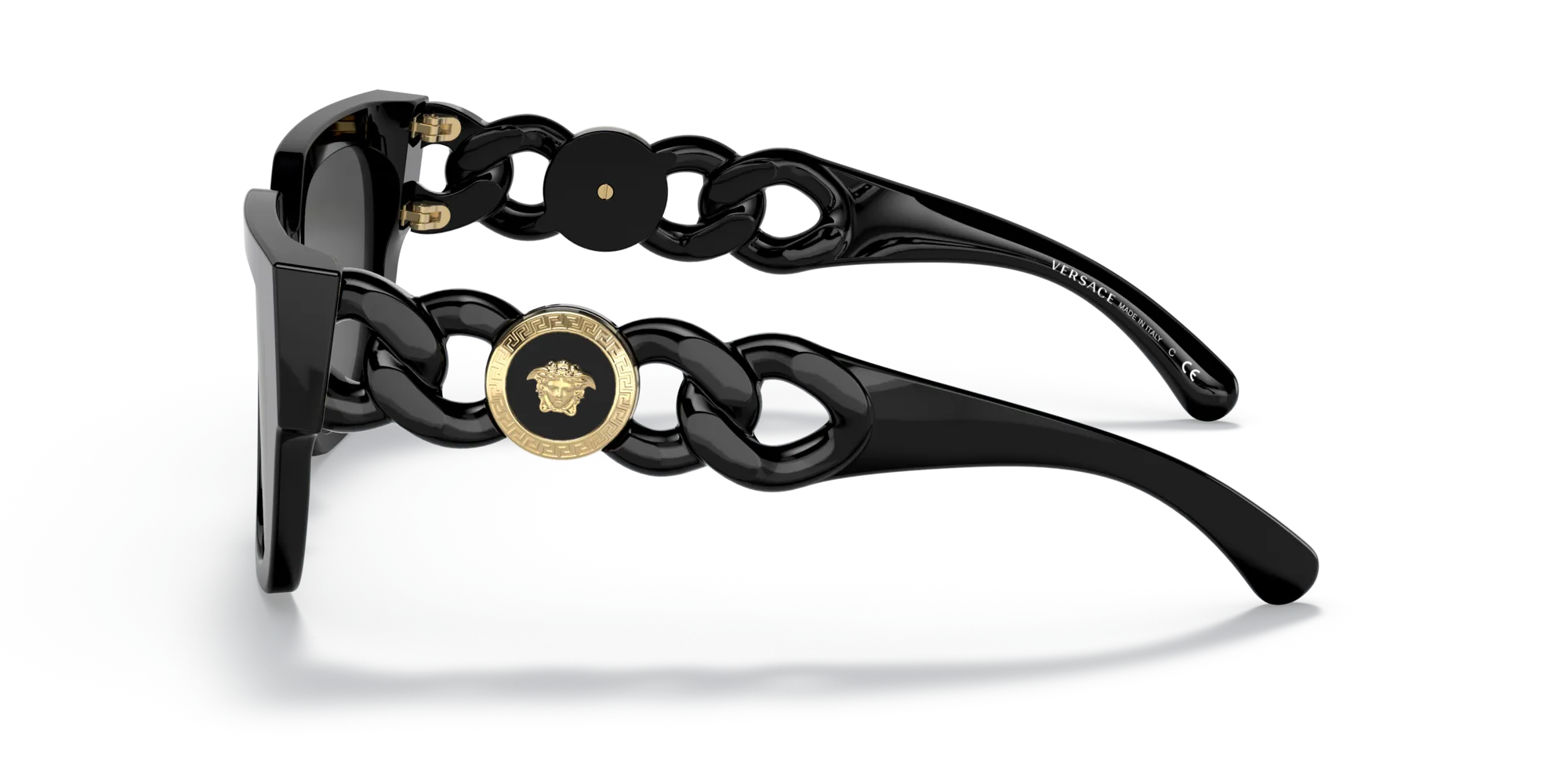 Versace VE4409 GB1/87 Occhiali da sole Acetato Nero Grigio Squadrata Normale - immagine 4